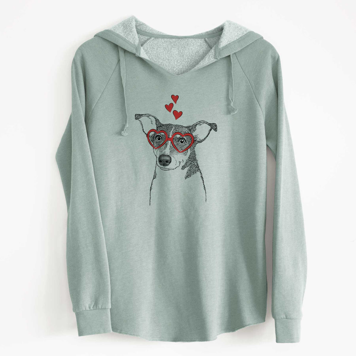 Valentine Cleo the Terrier Mix - Cali Wave Hooded Sweatshirt