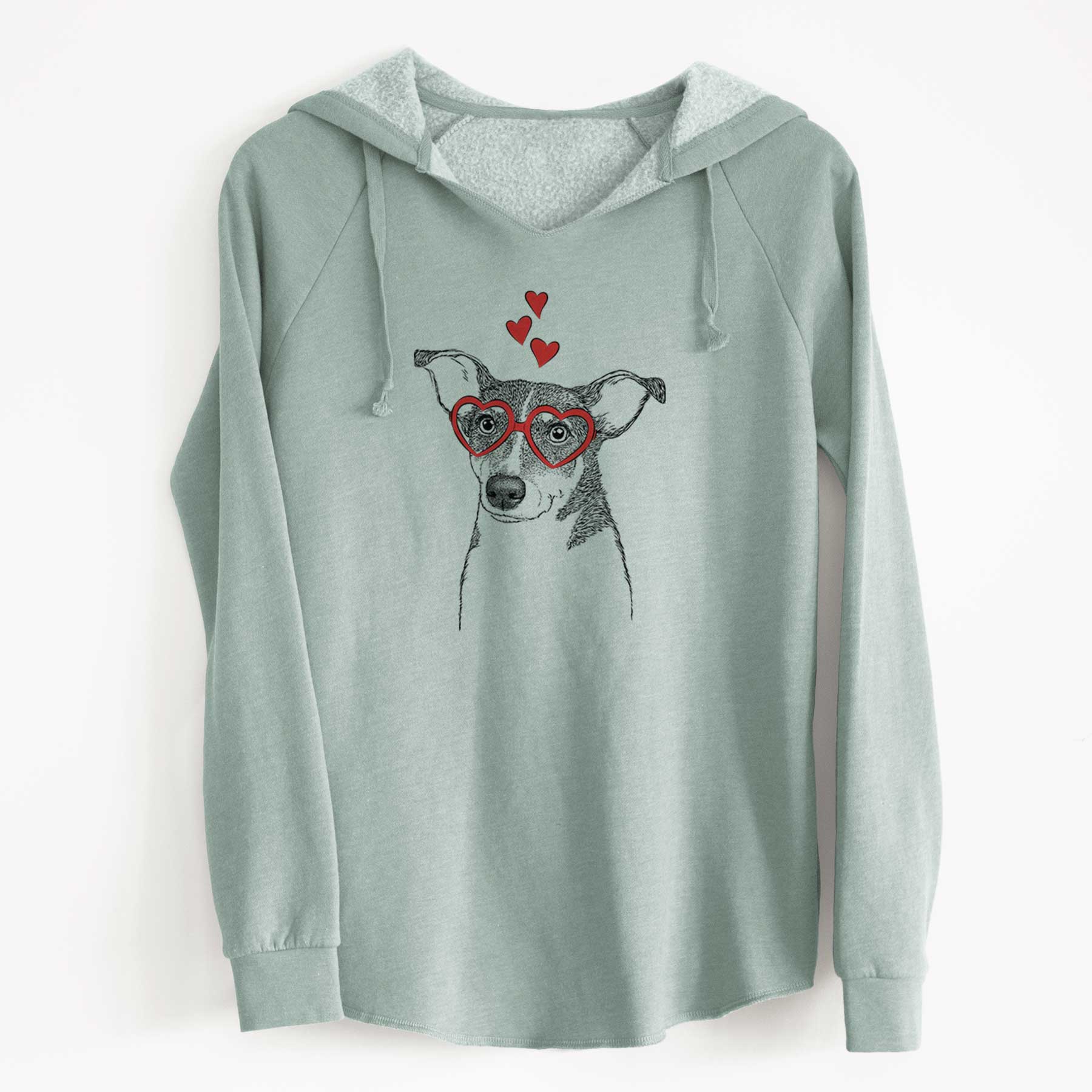 Valentine Cleo the Terrier Mix - Cali Wave Hooded Sweatshirt