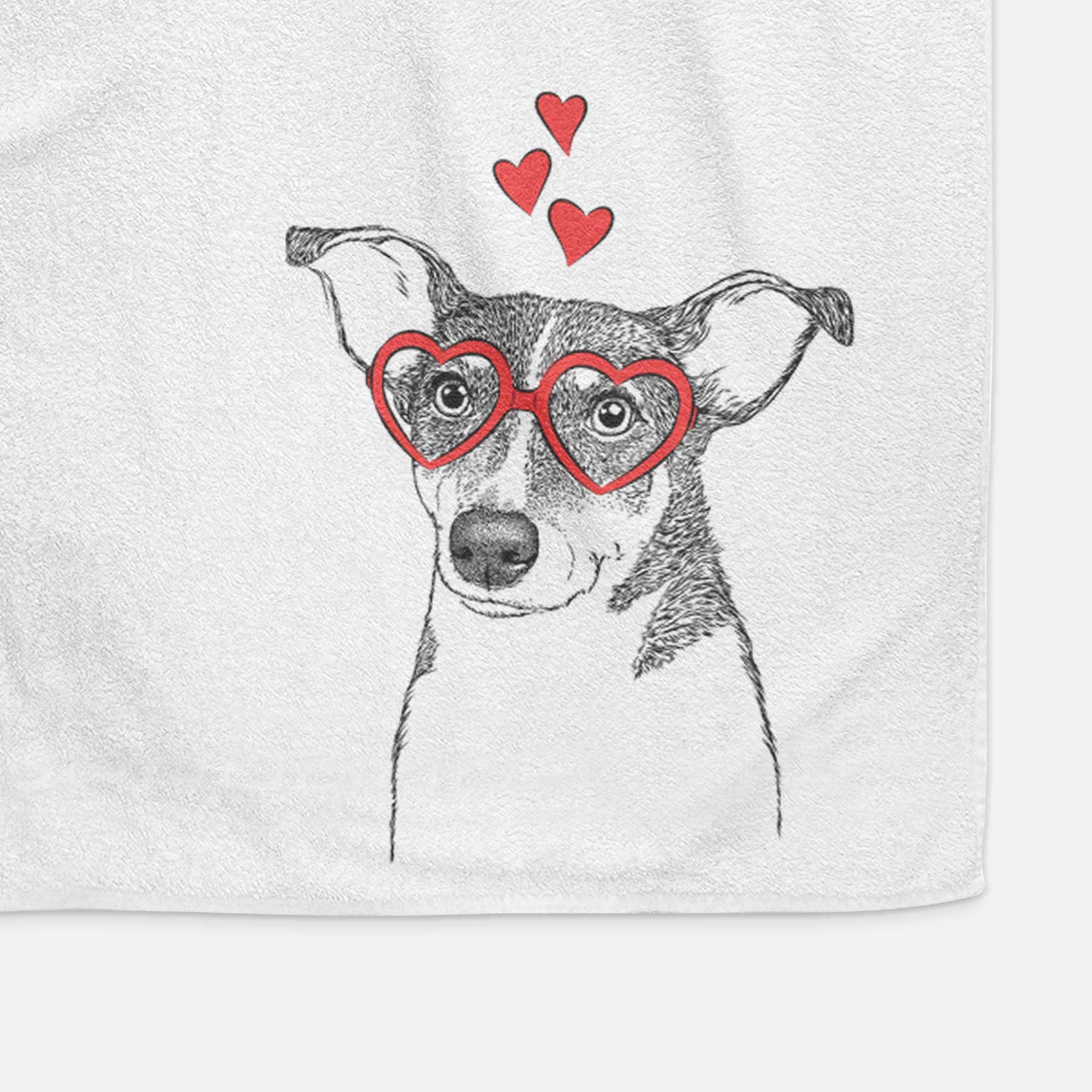 Cleo the Terrier Mix Decorative Hand Towel