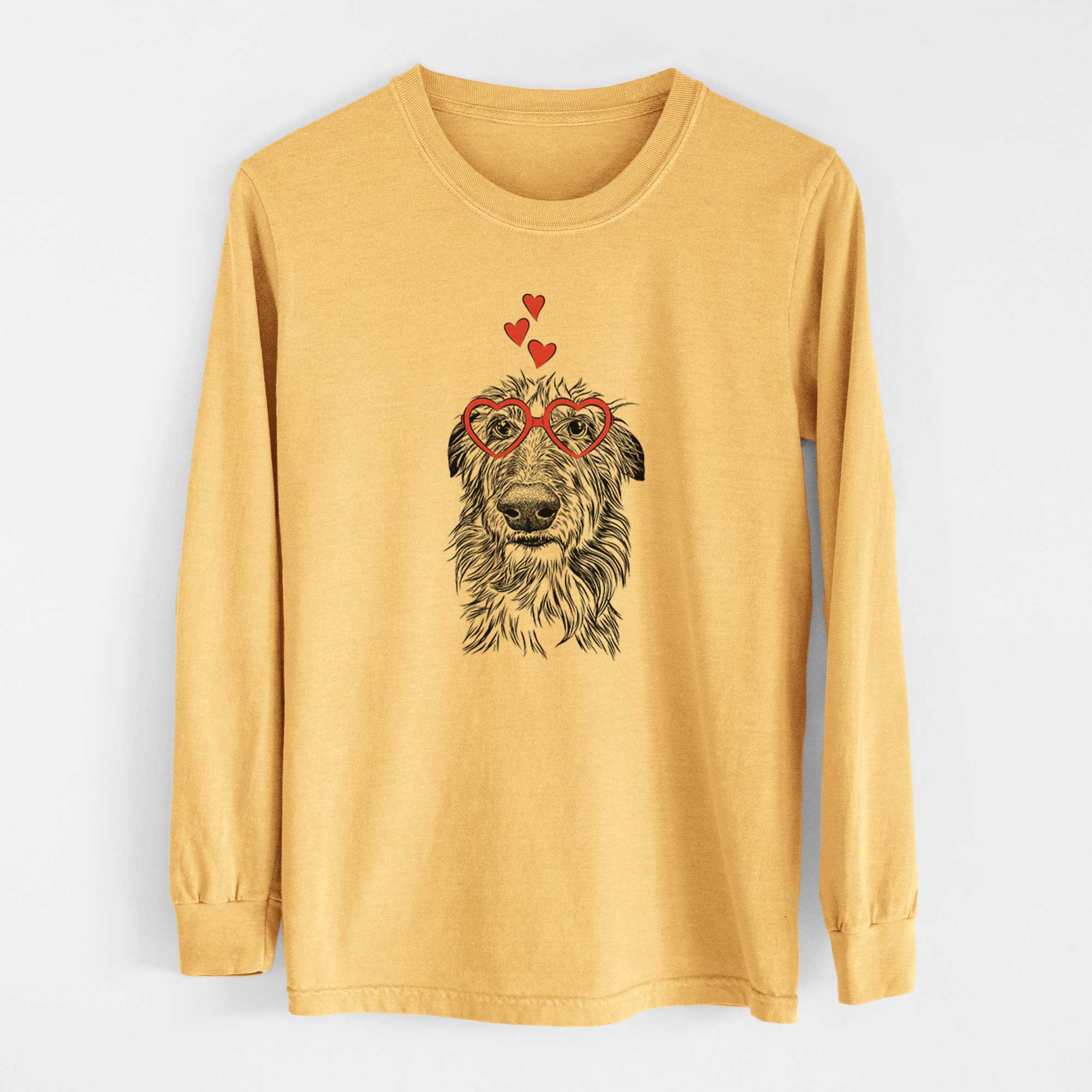 Valentine Cleod the Scottish Deerhound - Heavyweight 100% Cotton Long Sleeve