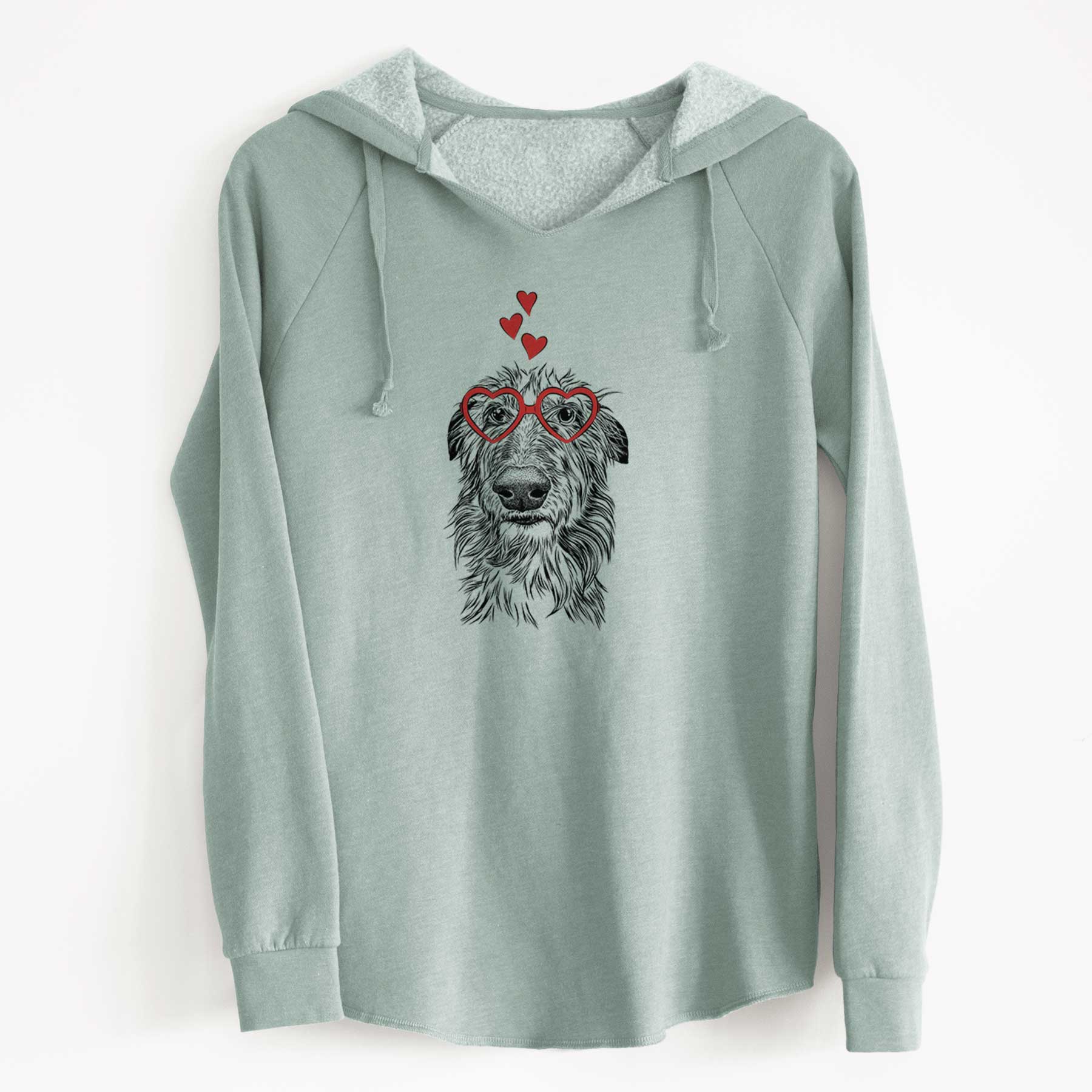 Valentine Cleod the Scottish Deerhound - Cali Wave Hooded Sweatshirt