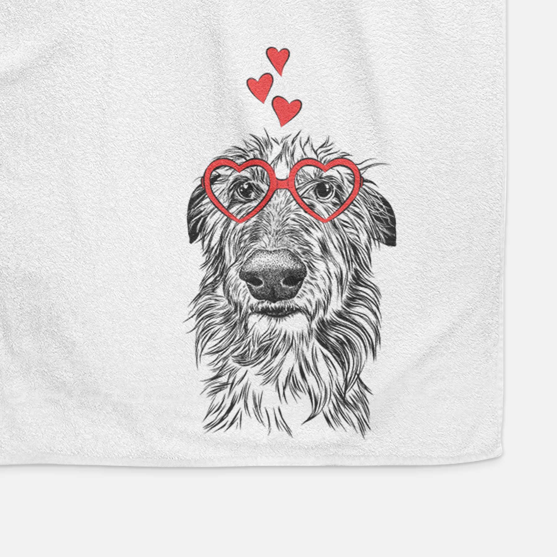 Cleod the Scottish Deerhound Decorative Hand Towel