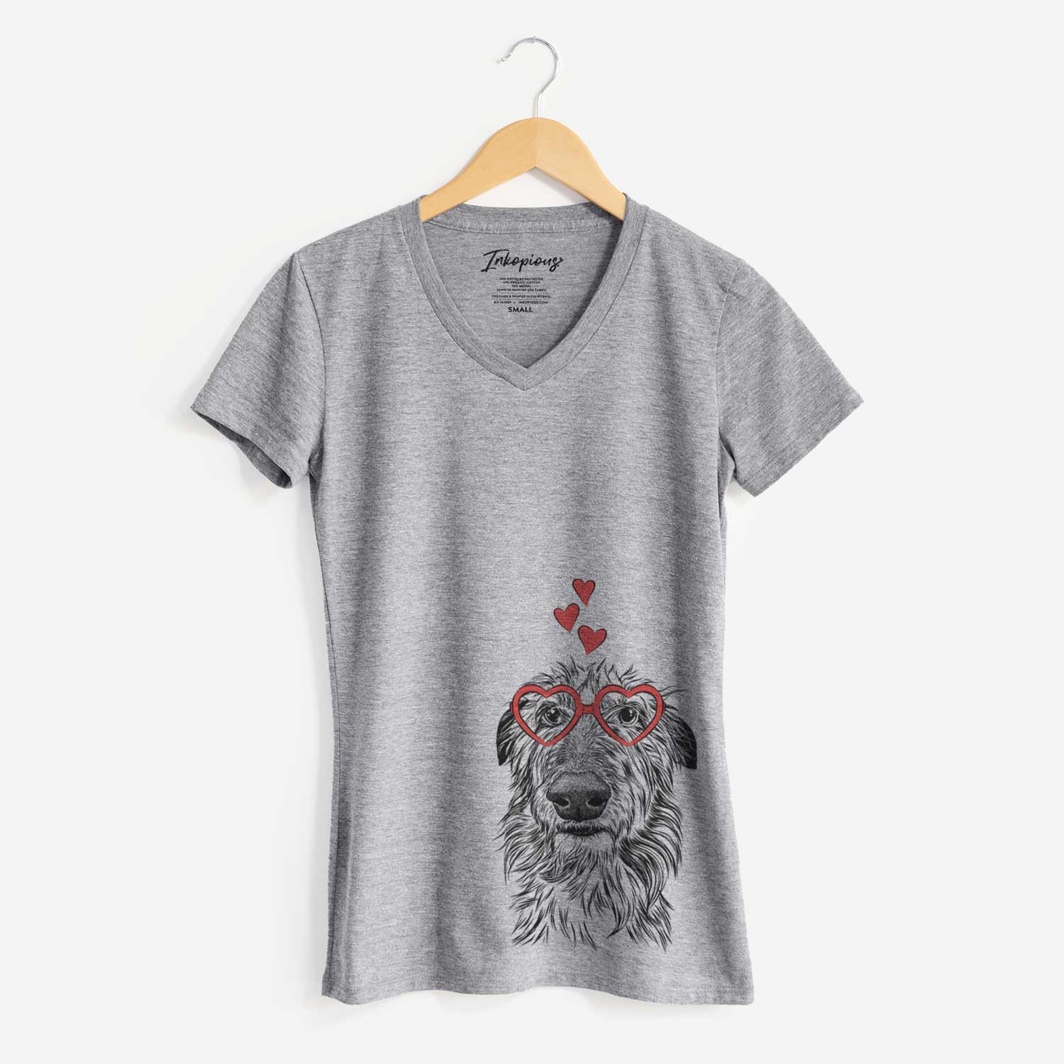 Valentine Cleod the Scottish Deerhound - Women's V-neck Shirt