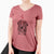 Valentine Cleod the Scottish Deerhound - Women's V-neck Shirt