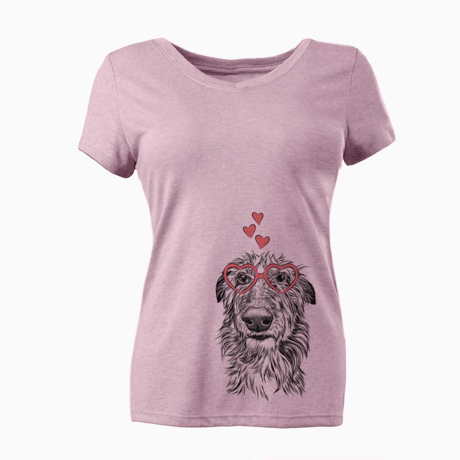 Valentine Cleod the Scottish Deerhound - Women's V-neck Shirt