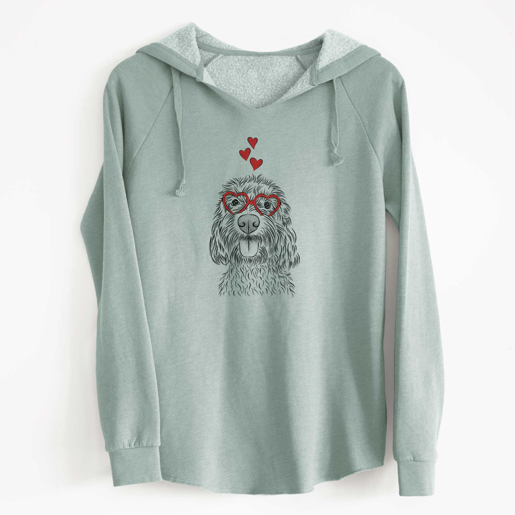 Valentine Clover the Cockapoo - Cali Wave Hooded Sweatshirt