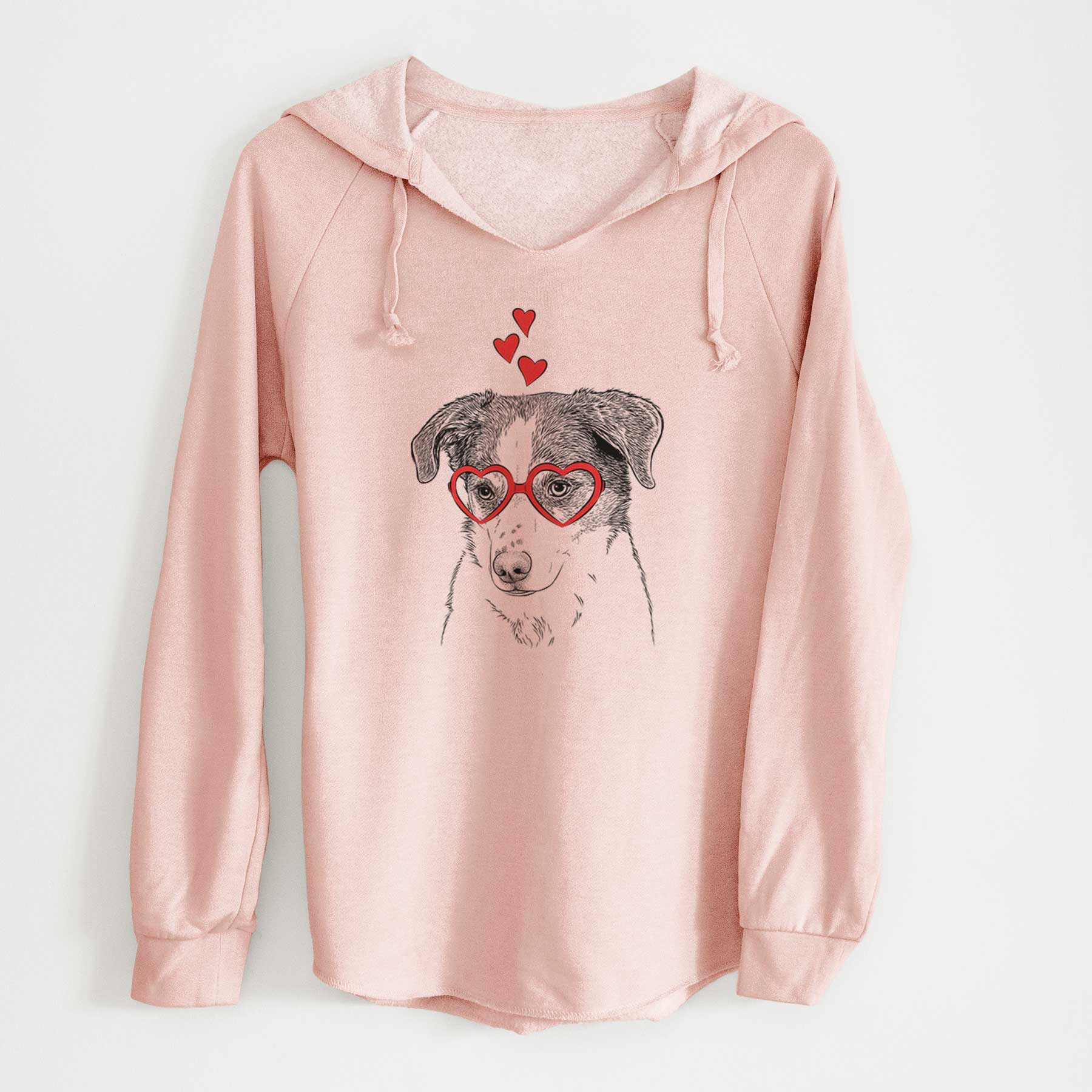 Valentine Coco the Beagle Mix - Cali Wave Hooded Sweatshirt
