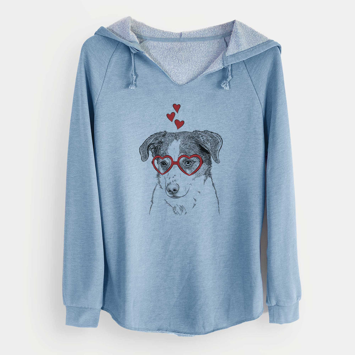 Valentine Coco the Beagle Mix - Cali Wave Hooded Sweatshirt