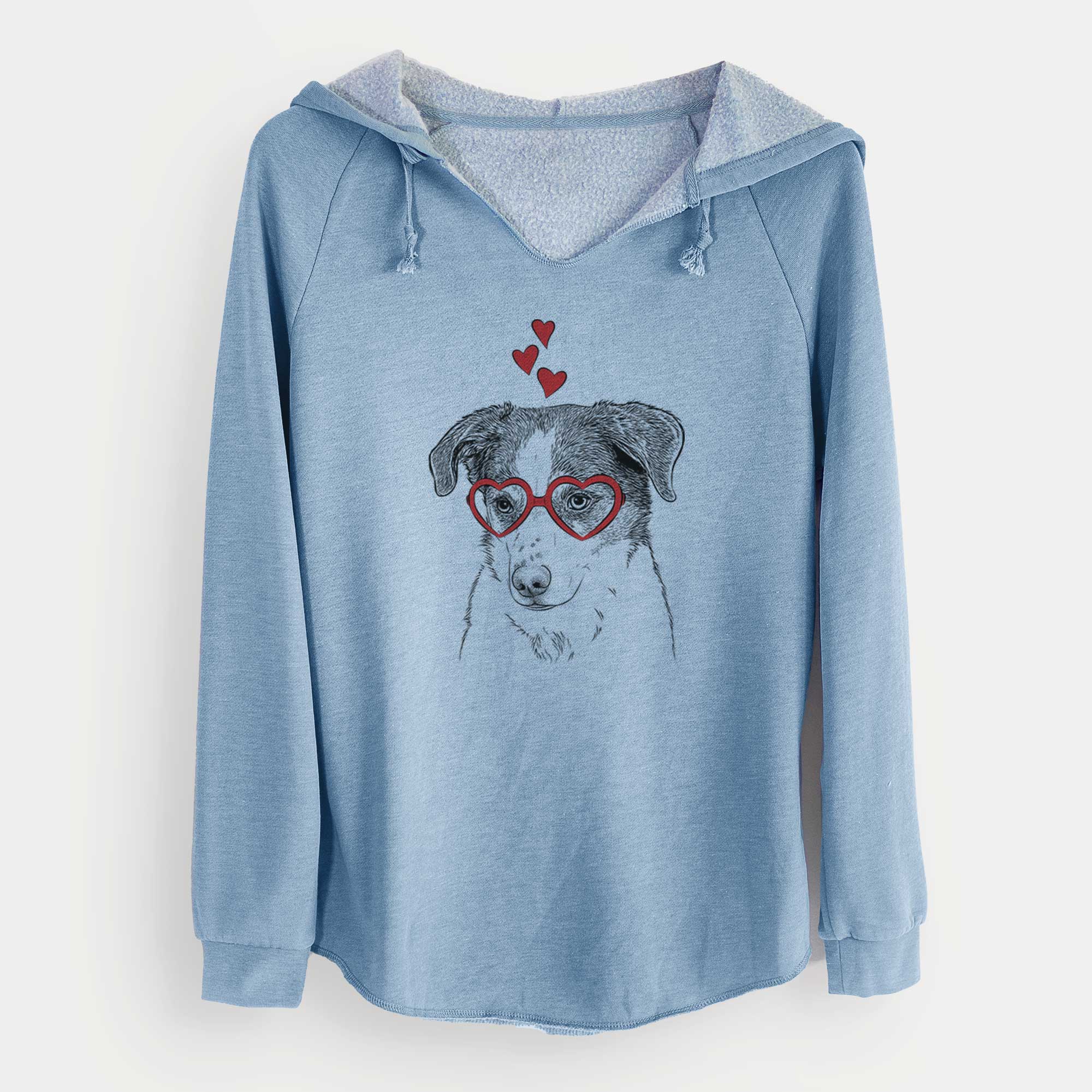 Valentine Coco the Beagle Mix - Cali Wave Hooded Sweatshirt