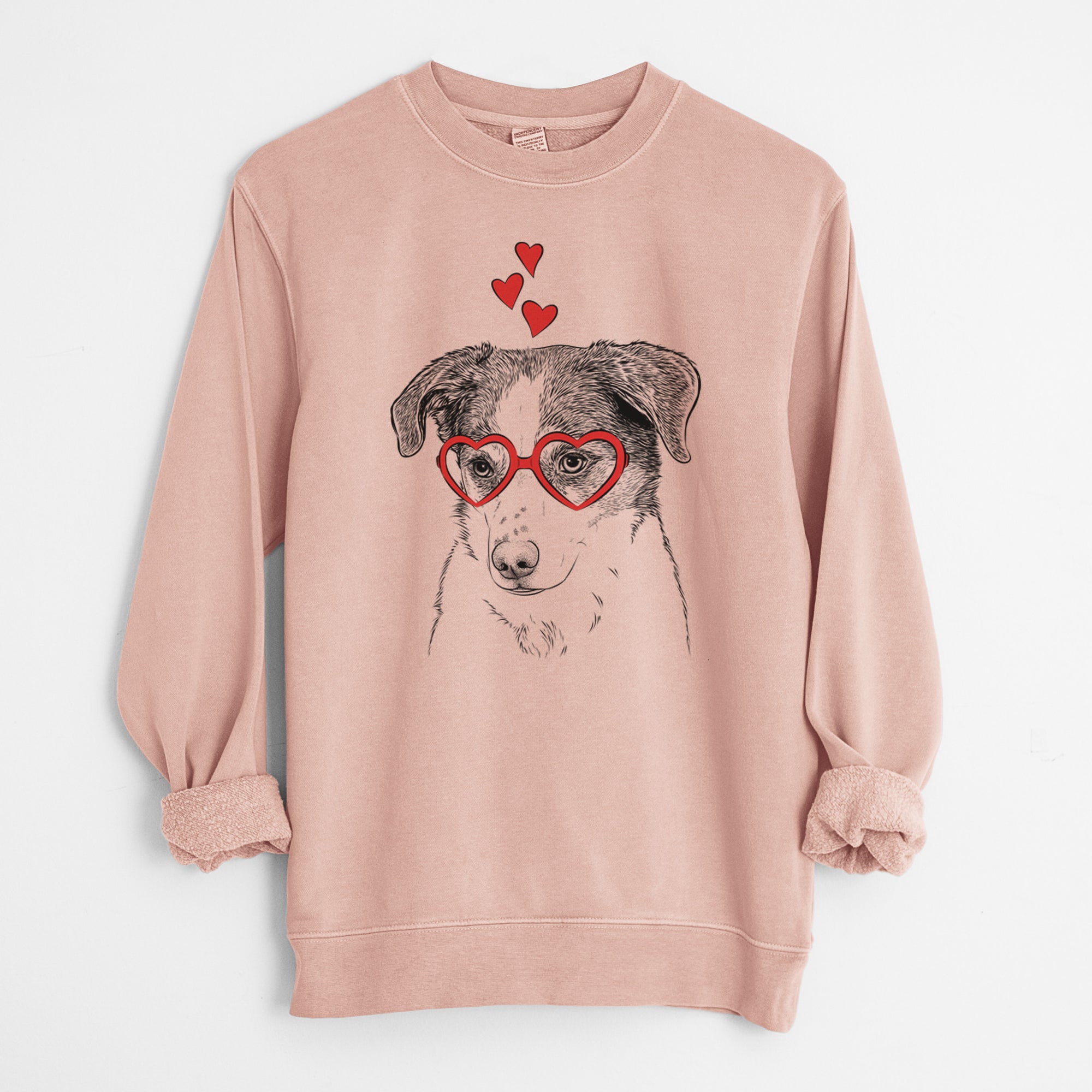 Valentine Coco the Beagle Mix - Unisex Pigment Dyed Crew Sweatshirt