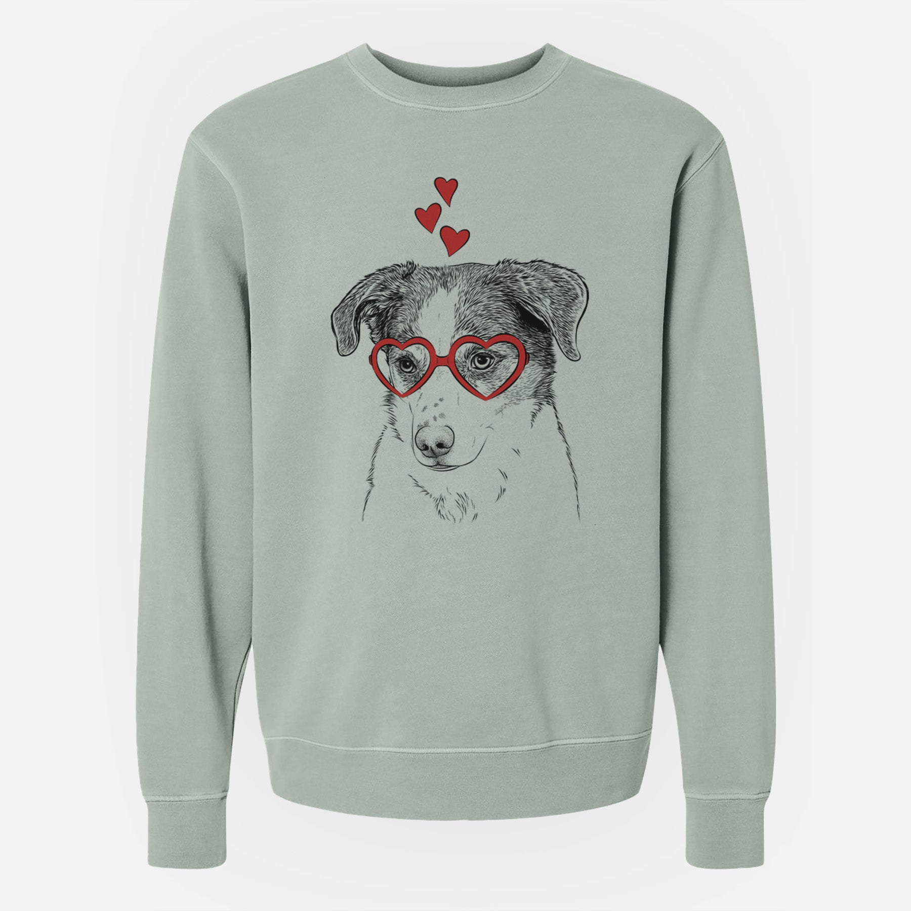 Valentine Coco the Beagle Mix - Unisex Pigment Dyed Crew Sweatshirt