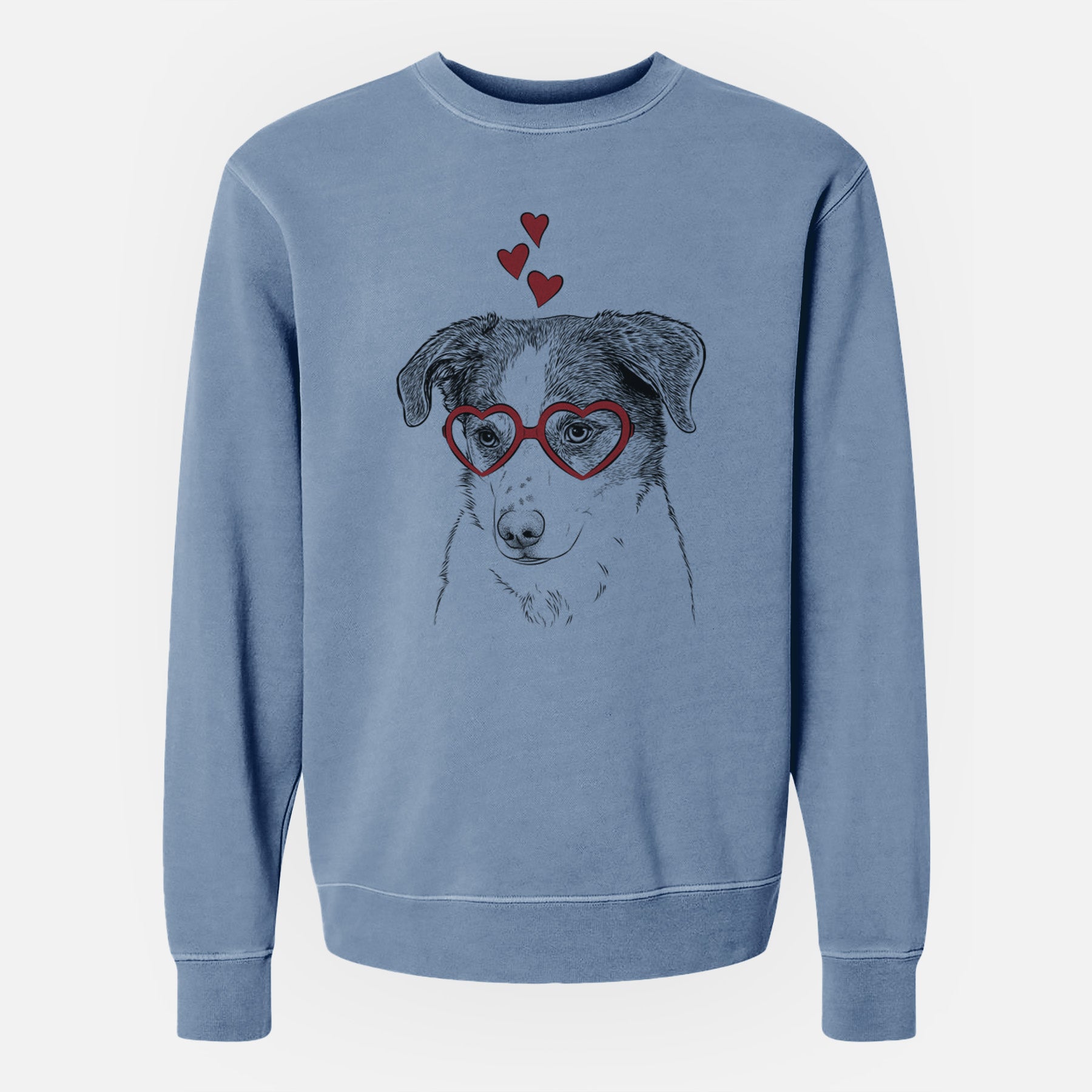 Valentine Coco the Beagle Mix - Unisex Pigment Dyed Crew Sweatshirt