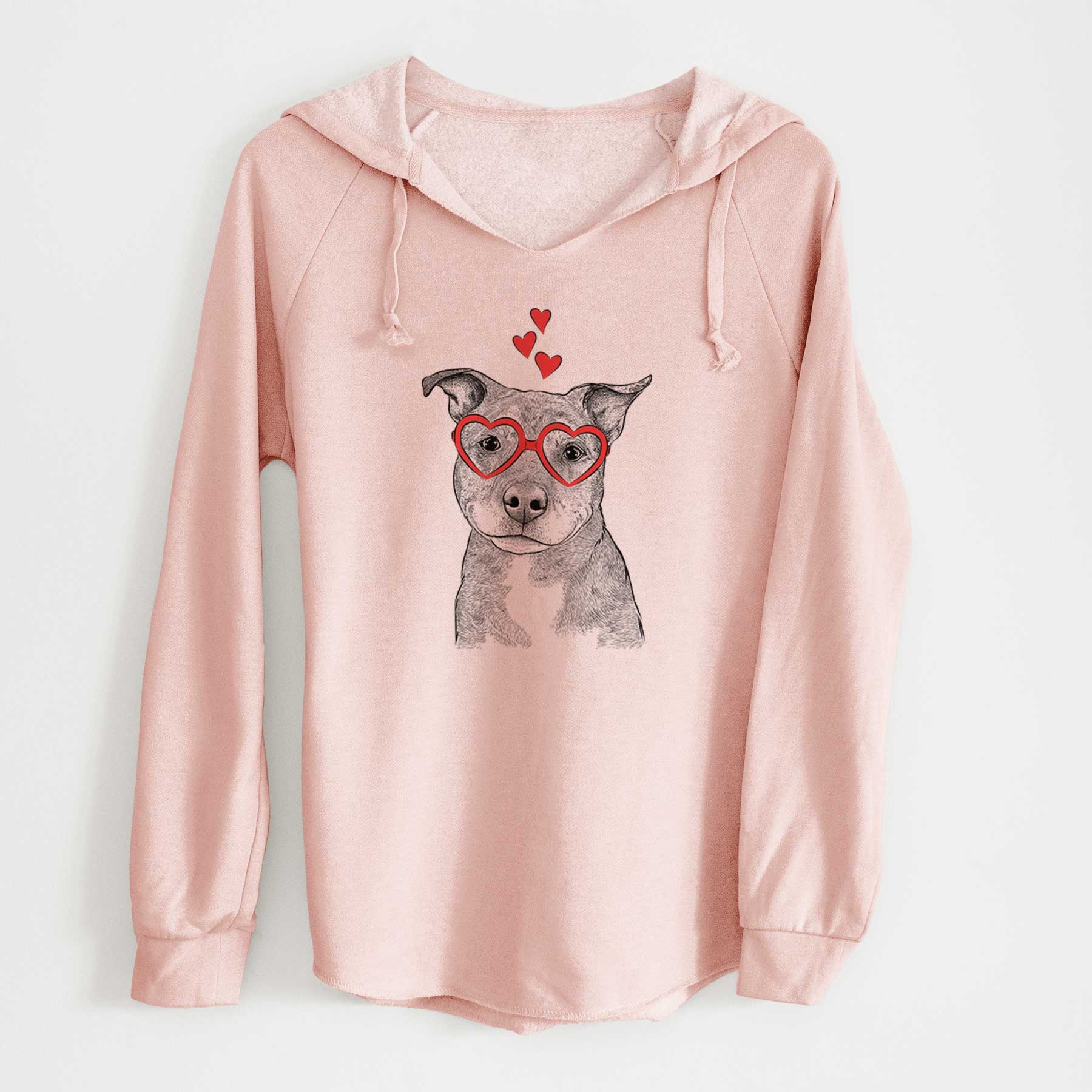 Valentine Cody the Catahoula Mix - Cali Wave Hooded Sweatshirt