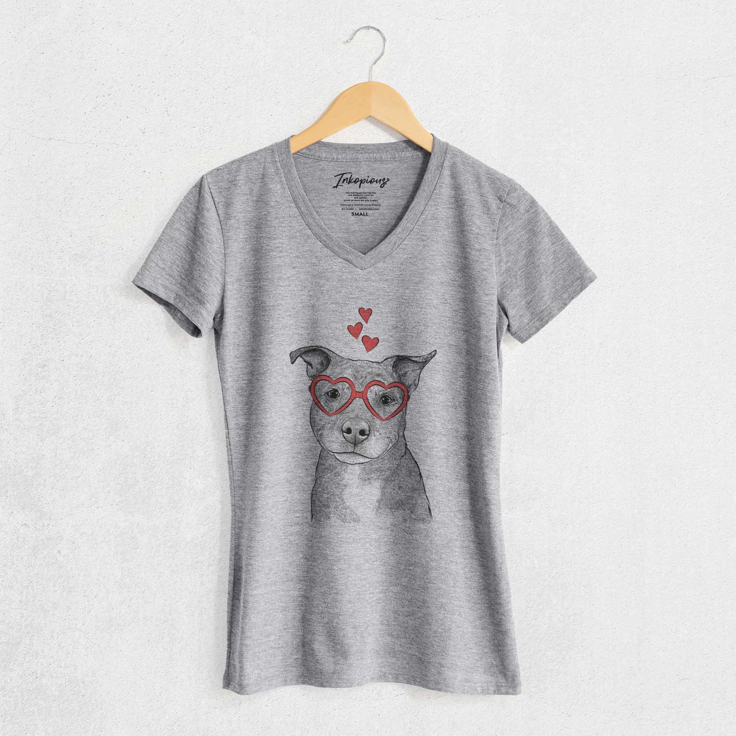 Valentine Cody the Catahoula Mix - Women's V-neck Shirt