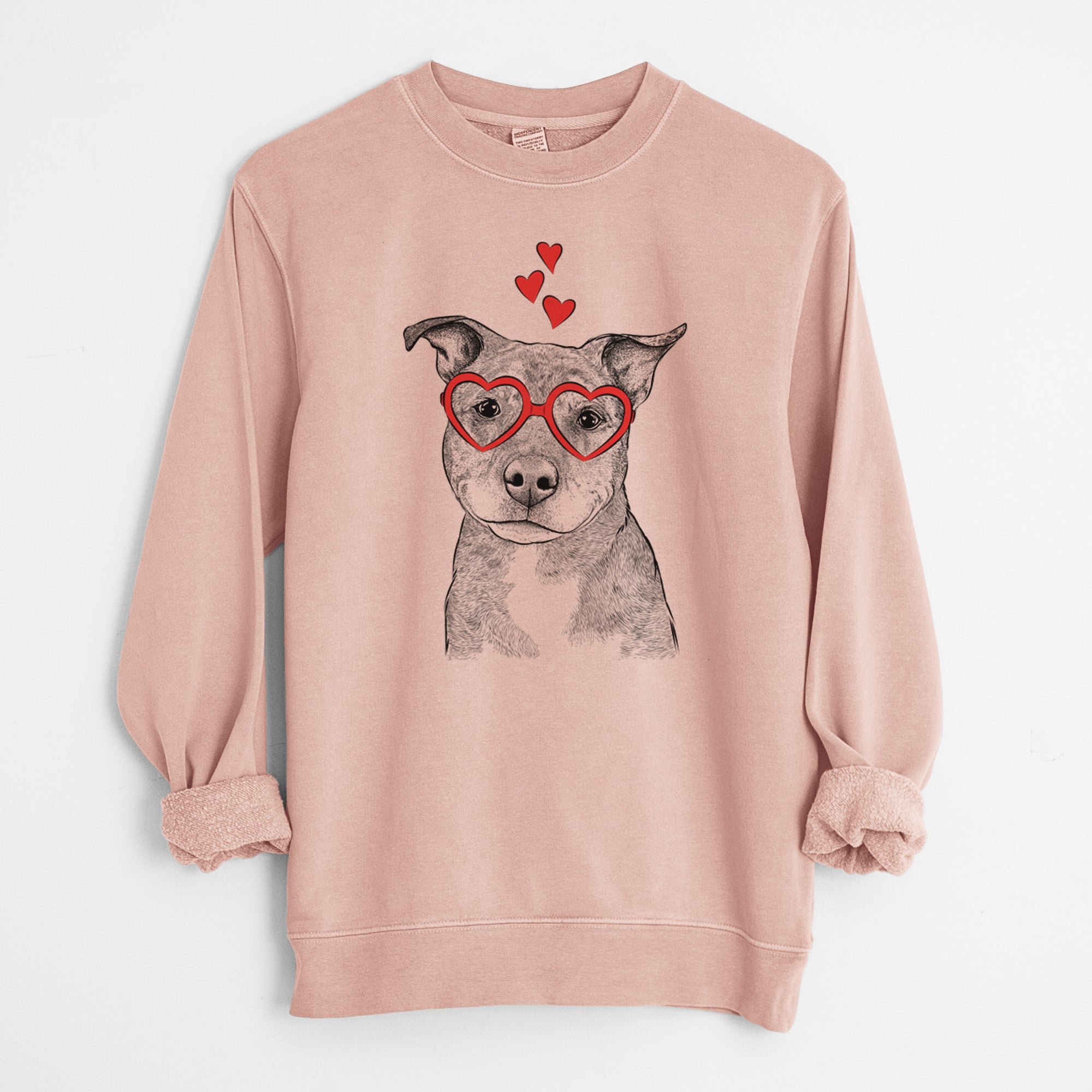 Valentine Cody the Catahoula Mix - Unisex Pigment Dyed Crew Sweatshirt