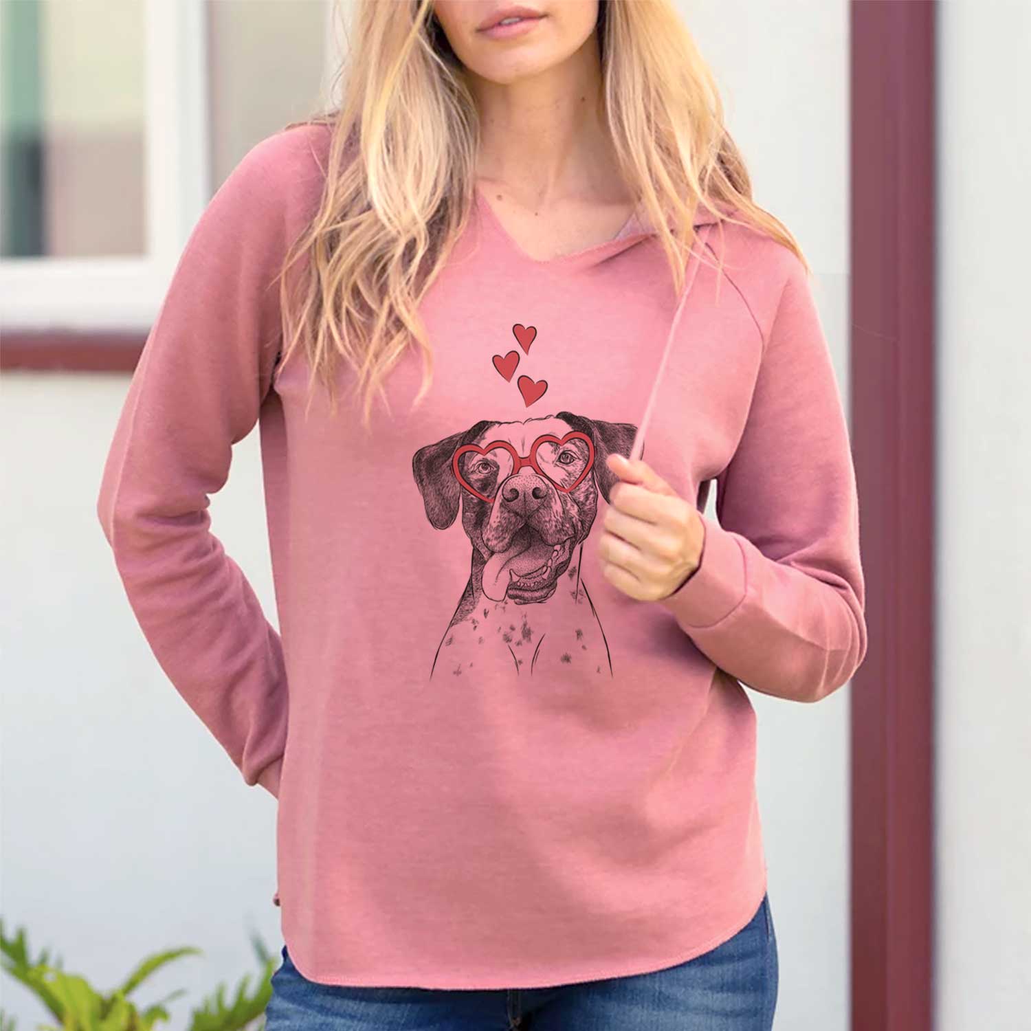 Valentine Cola the Catahoula - Cali Wave Hooded Sweatshirt