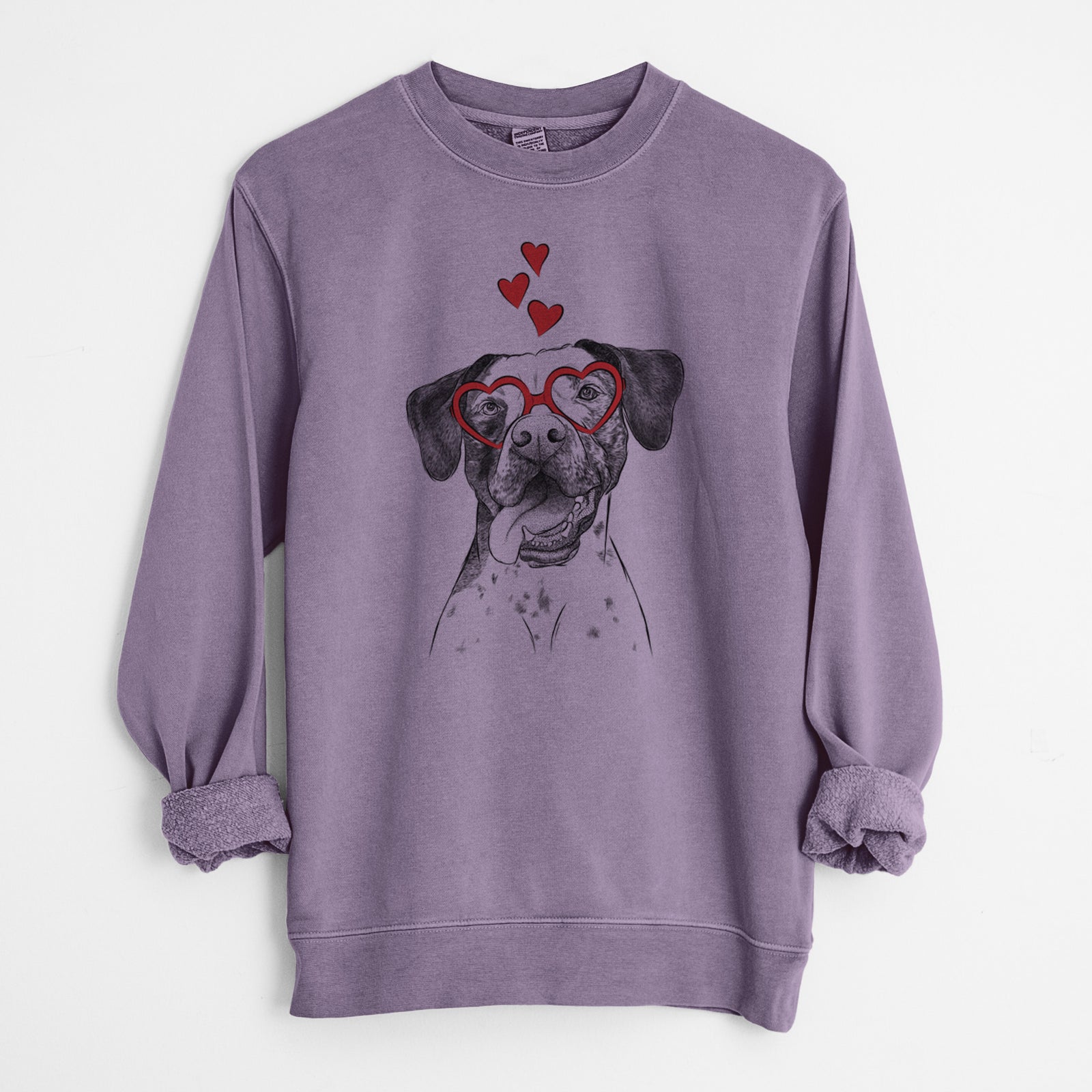 Valentine Cola the Catahoula - Unisex Pigment Dyed Crew Sweatshirt