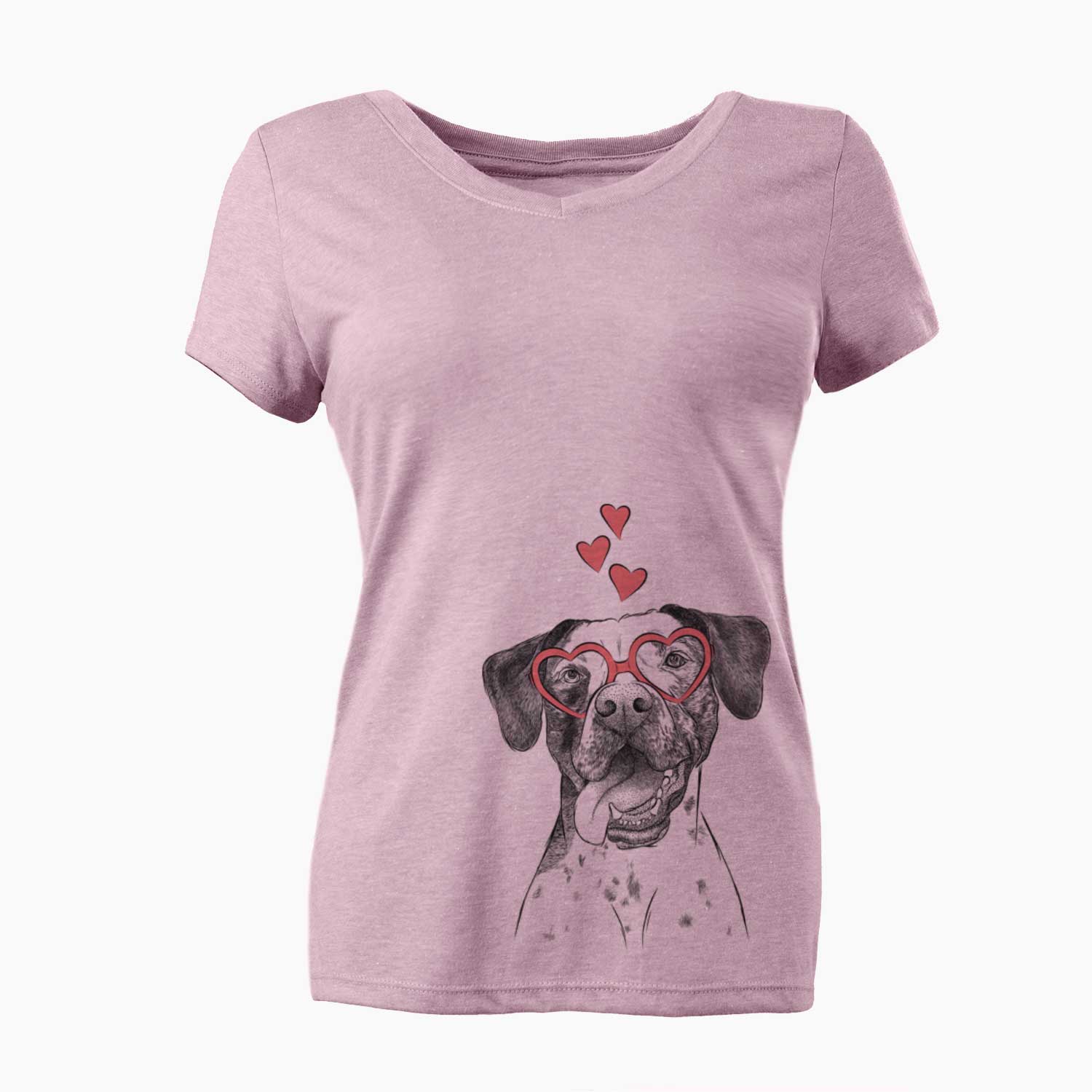 Valentine Cola the Catahoula - Women's V-neck Shirt