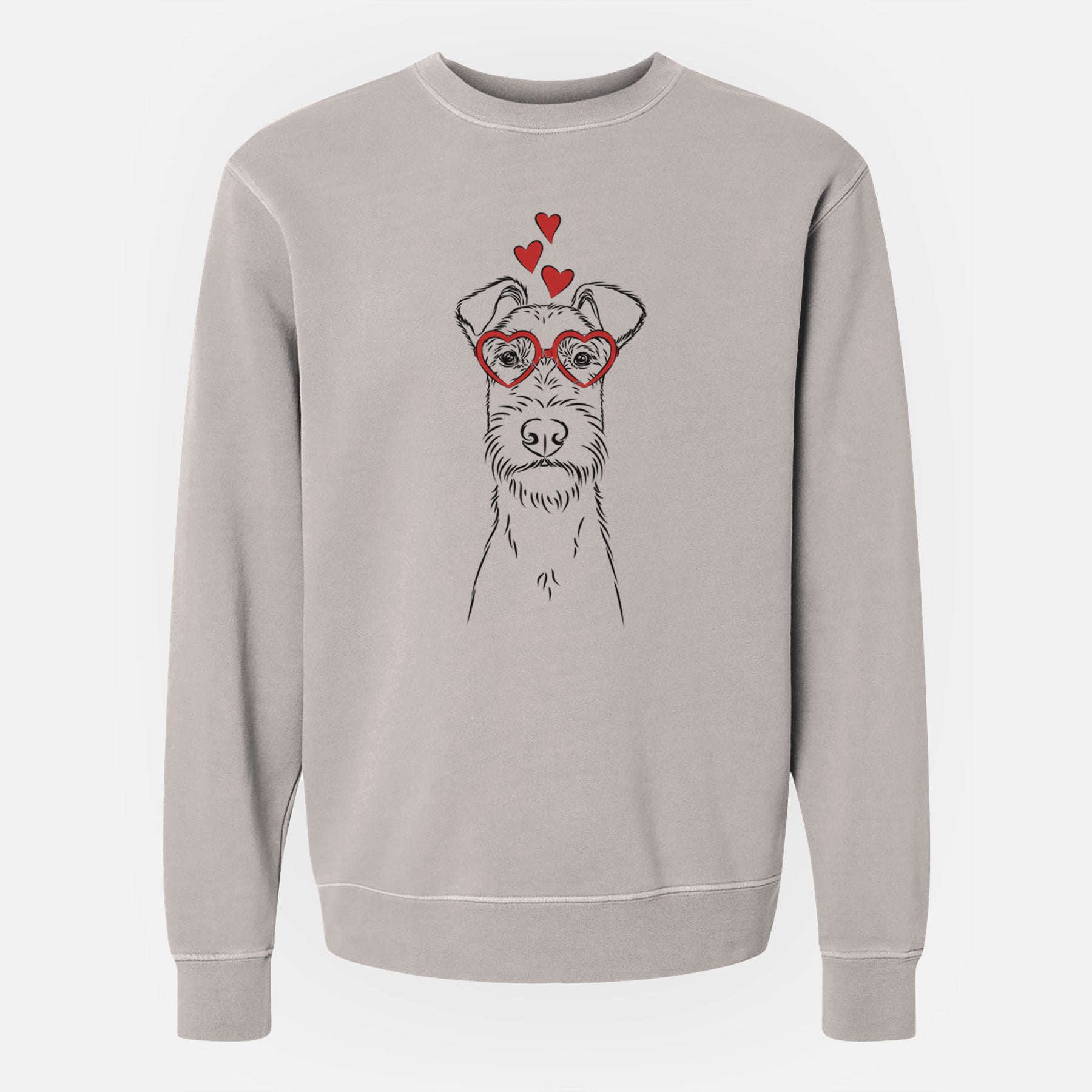 Valentine Connor the Irish Terrier - Unisex Pigment Dyed Crew Sweatshirt