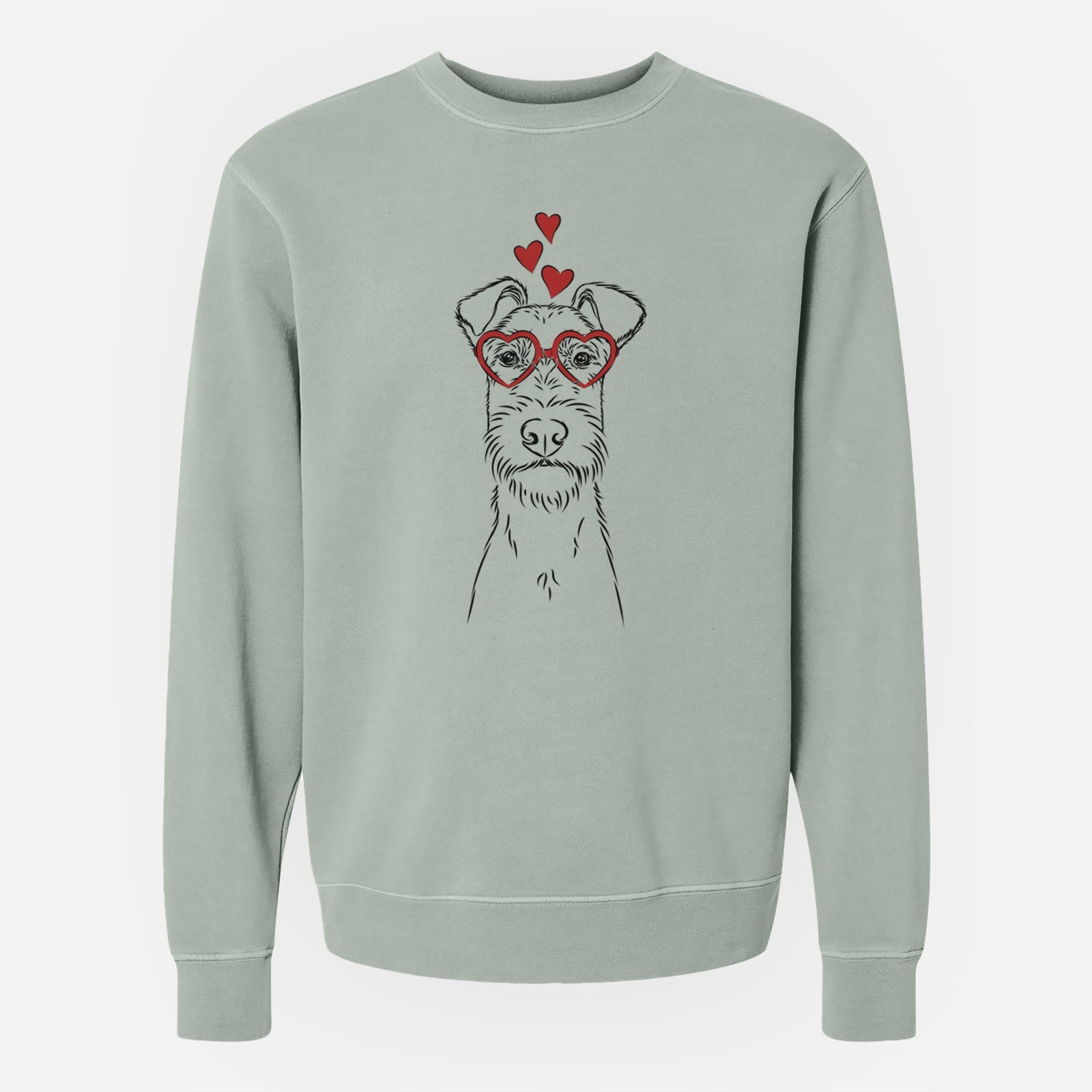 Valentine Connor the Irish Terrier - Unisex Pigment Dyed Crew Sweatshirt