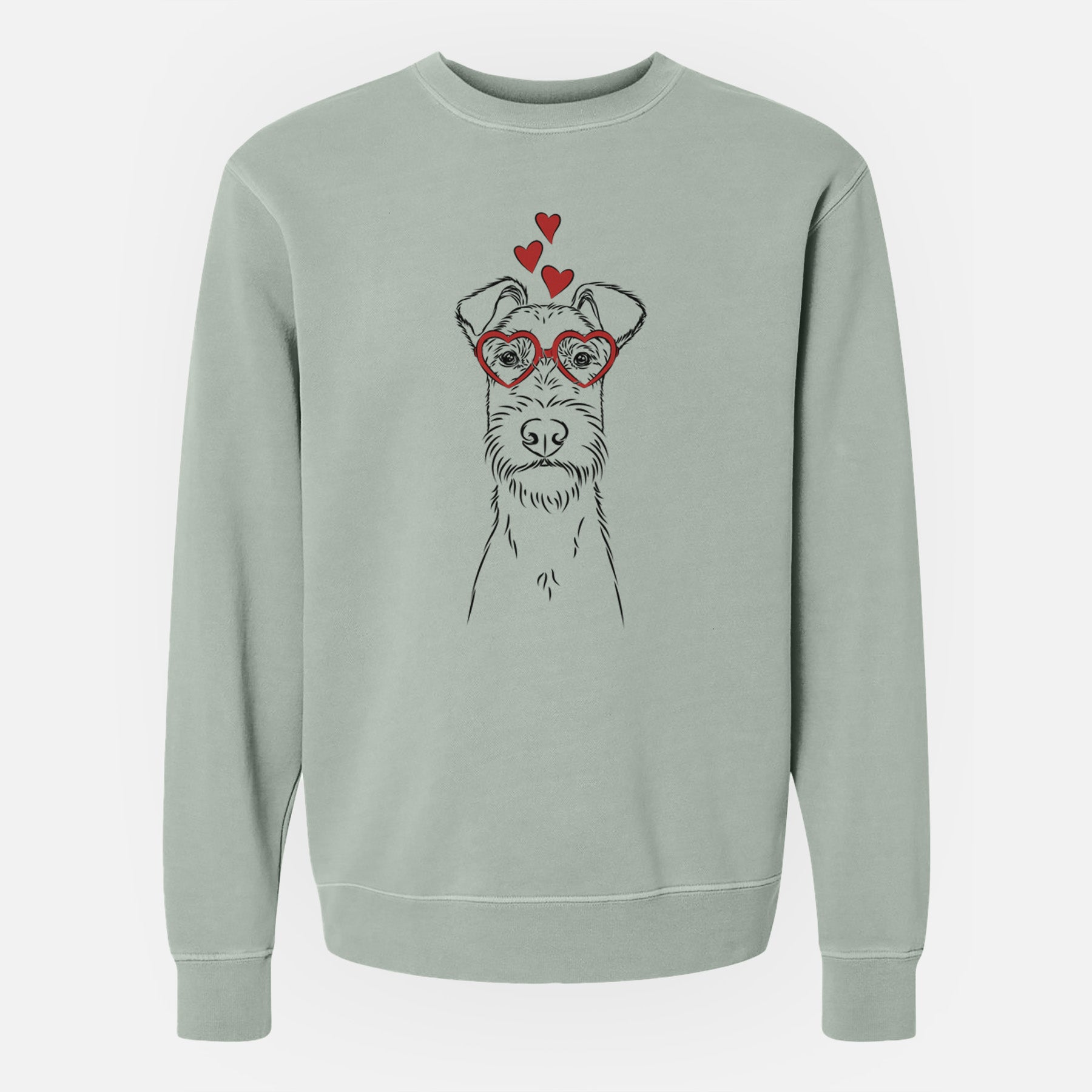 Valentine Connor the Irish Terrier - Unisex Pigment Dyed Crew Sweatshirt