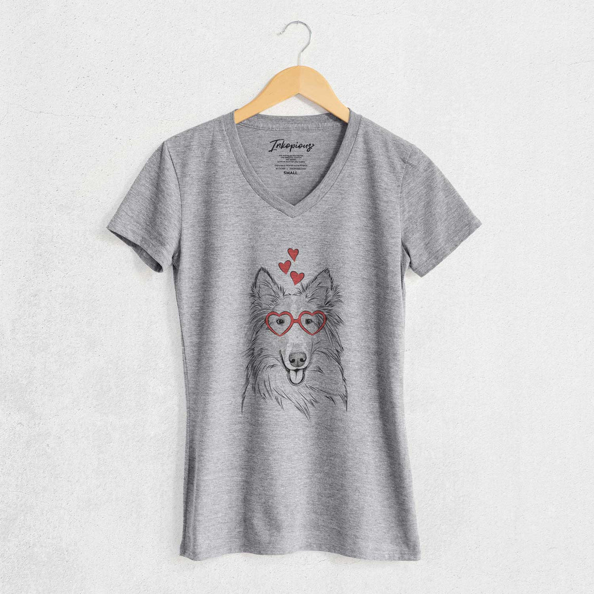 Valentine Conrad the Rough Collie - Women's V-neck Shirt