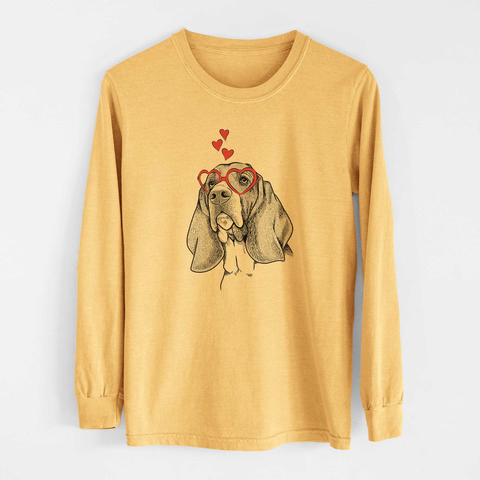 Valentine Cooper the Basset Hound - Heavyweight 100% Cotton Long Sleeve
