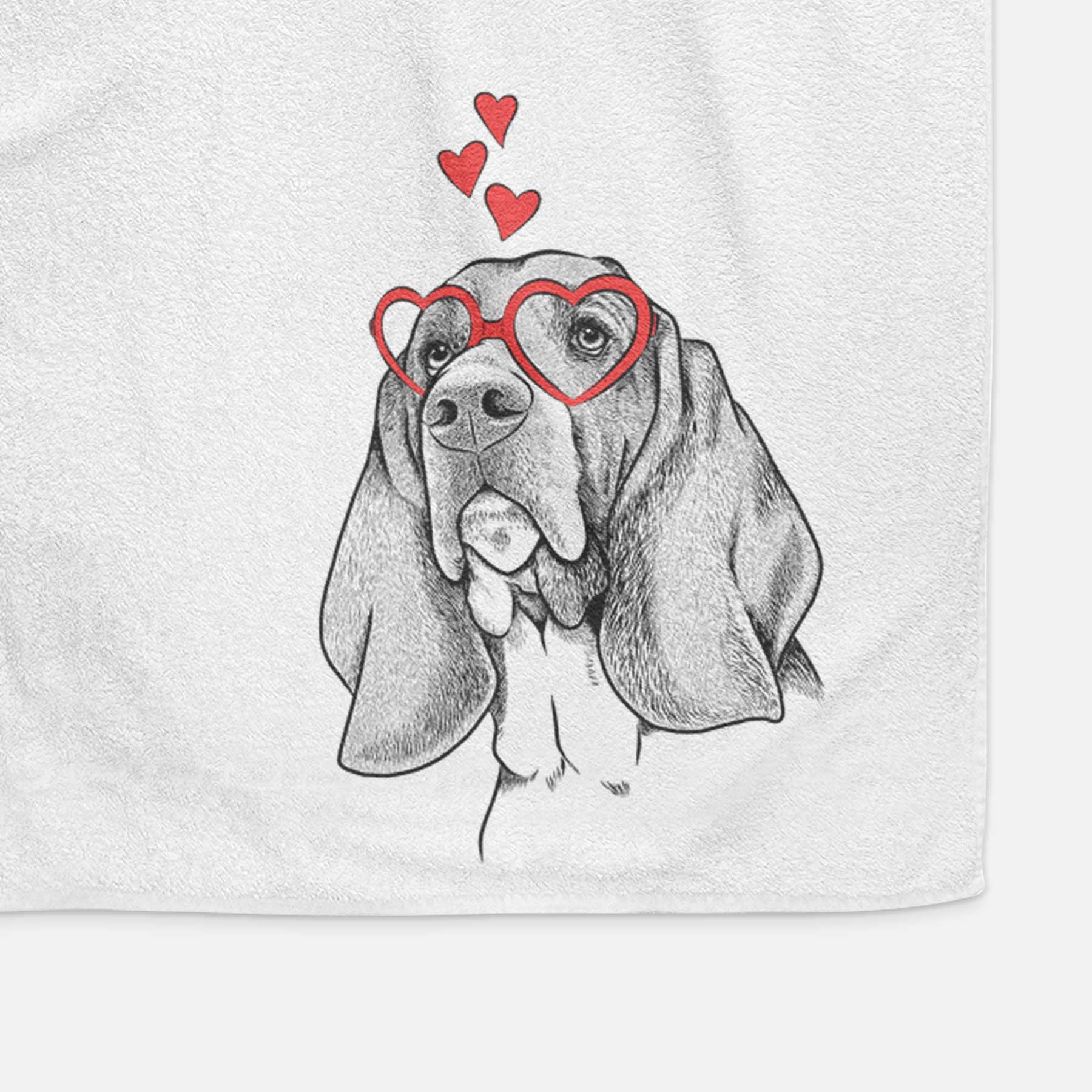 Cooper the Basset Hound Decorative Hand Towel