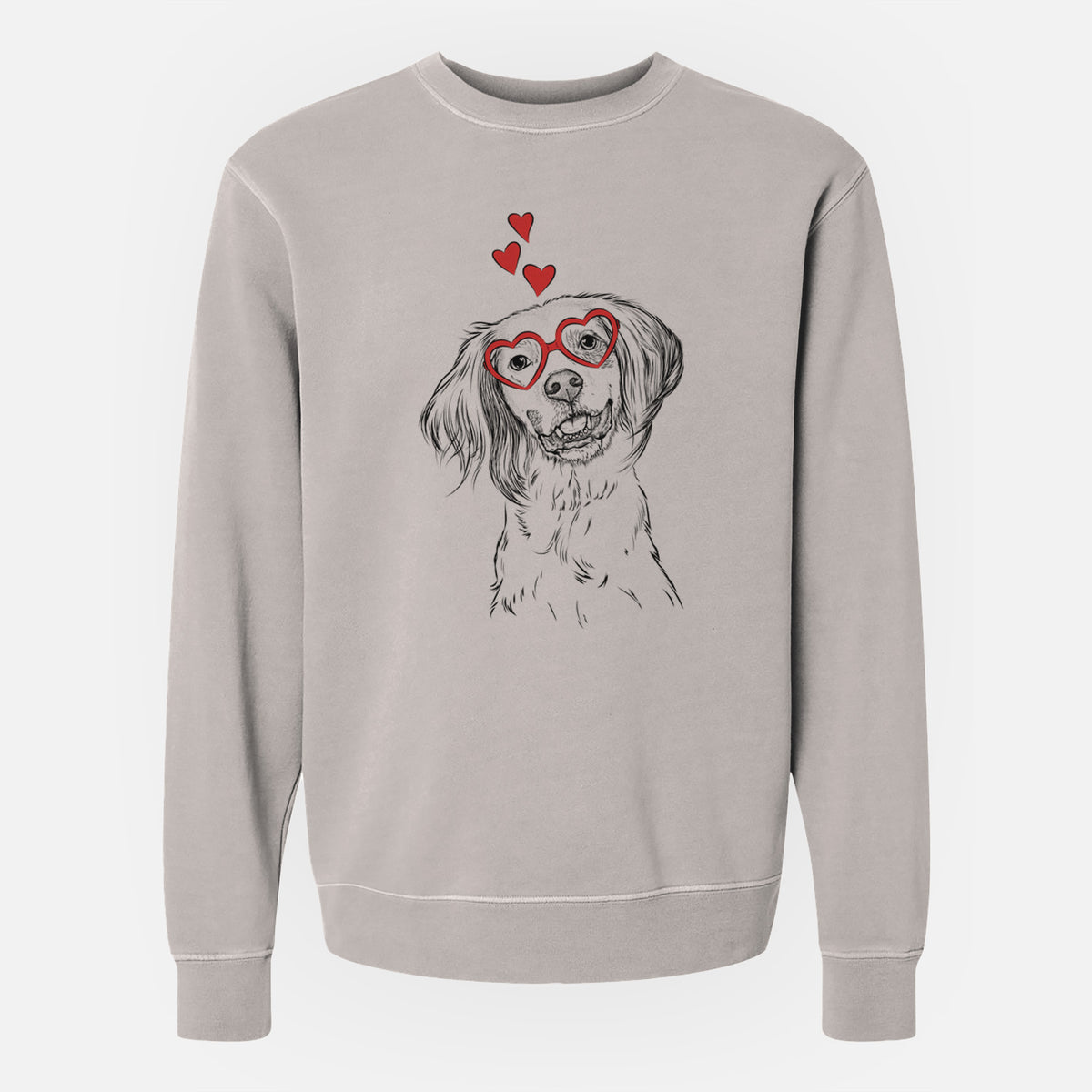 Valentine Cooper the English Setter - Unisex Pigment Dyed Crew Sweatshirt