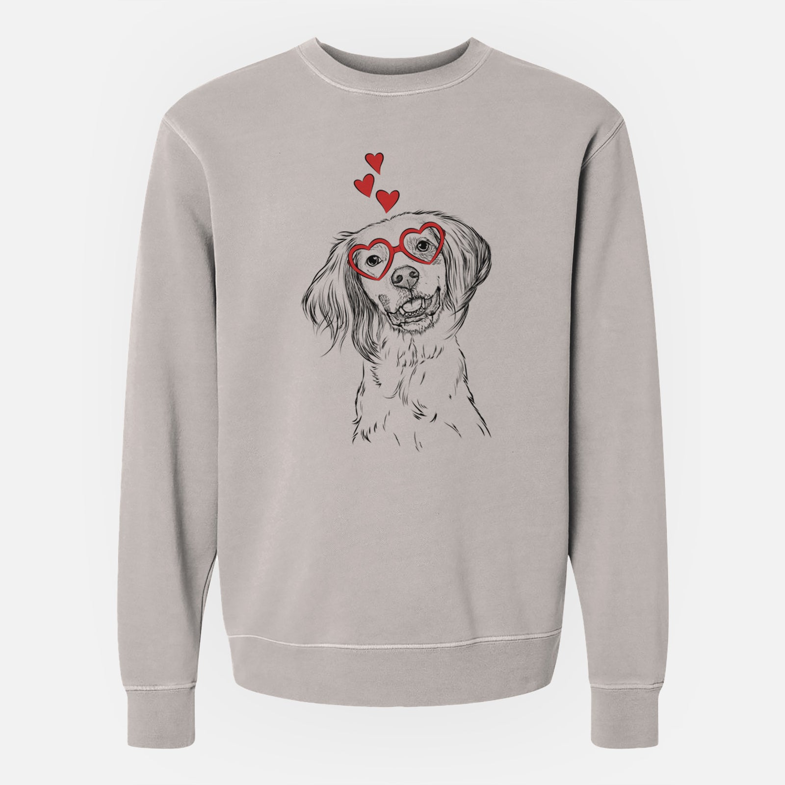 Valentine Cooper the English Setter - Unisex Pigment Dyed Crew Sweatshirt