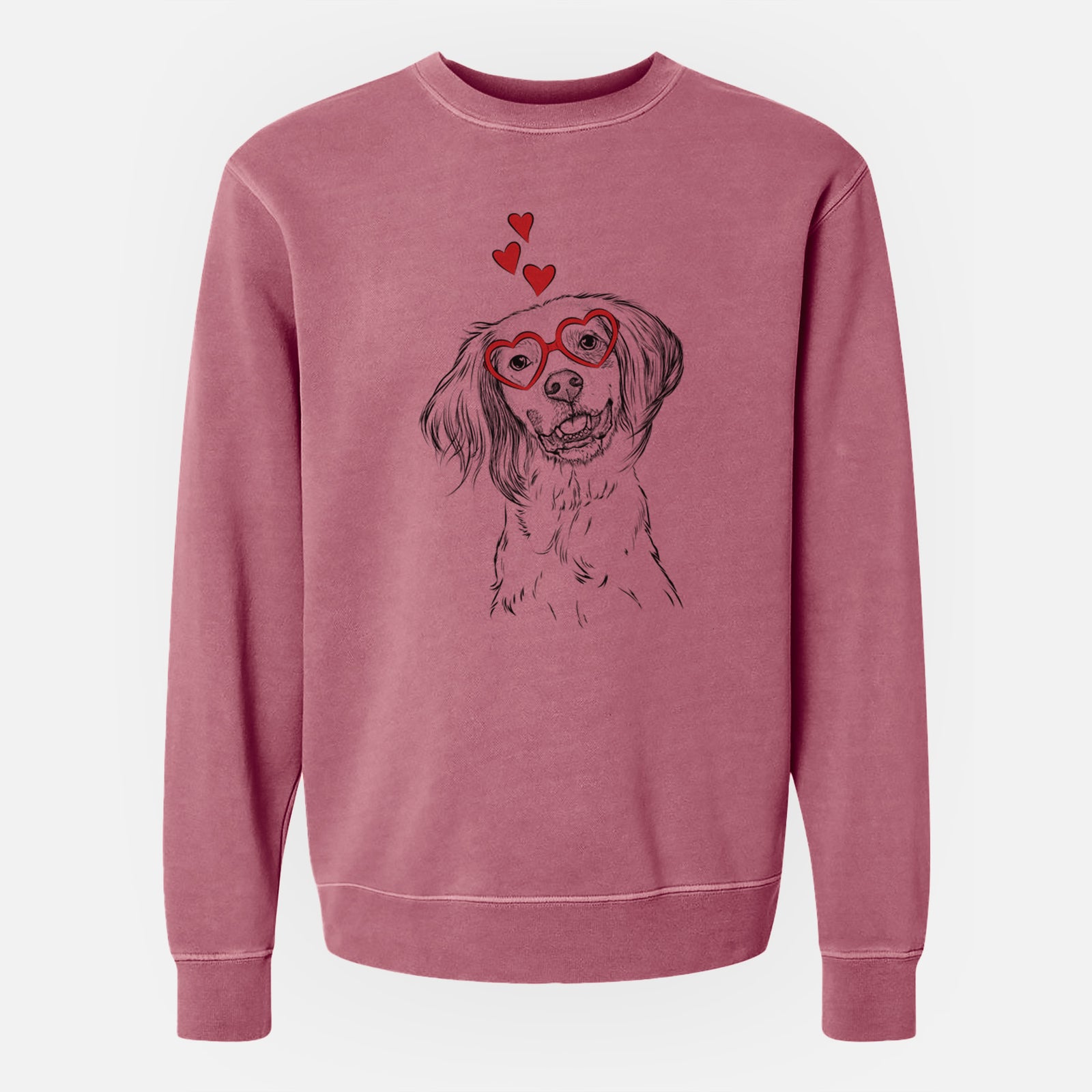 Valentine Cooper the English Setter - Unisex Pigment Dyed Crew Sweatshirt