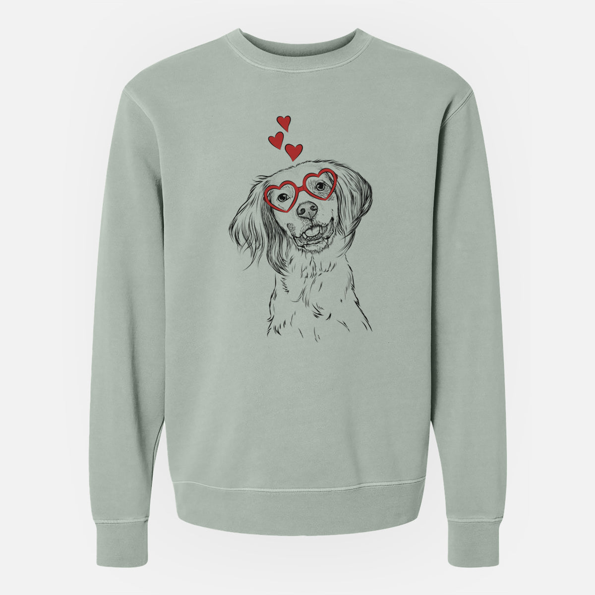 Valentine Cooper the English Setter - Unisex Pigment Dyed Crew Sweatshirt
