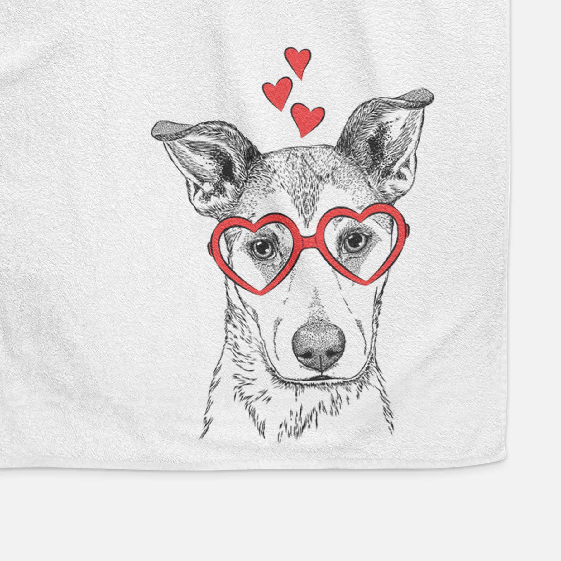 Coral the Mixed Breed Decorative Hand Towel