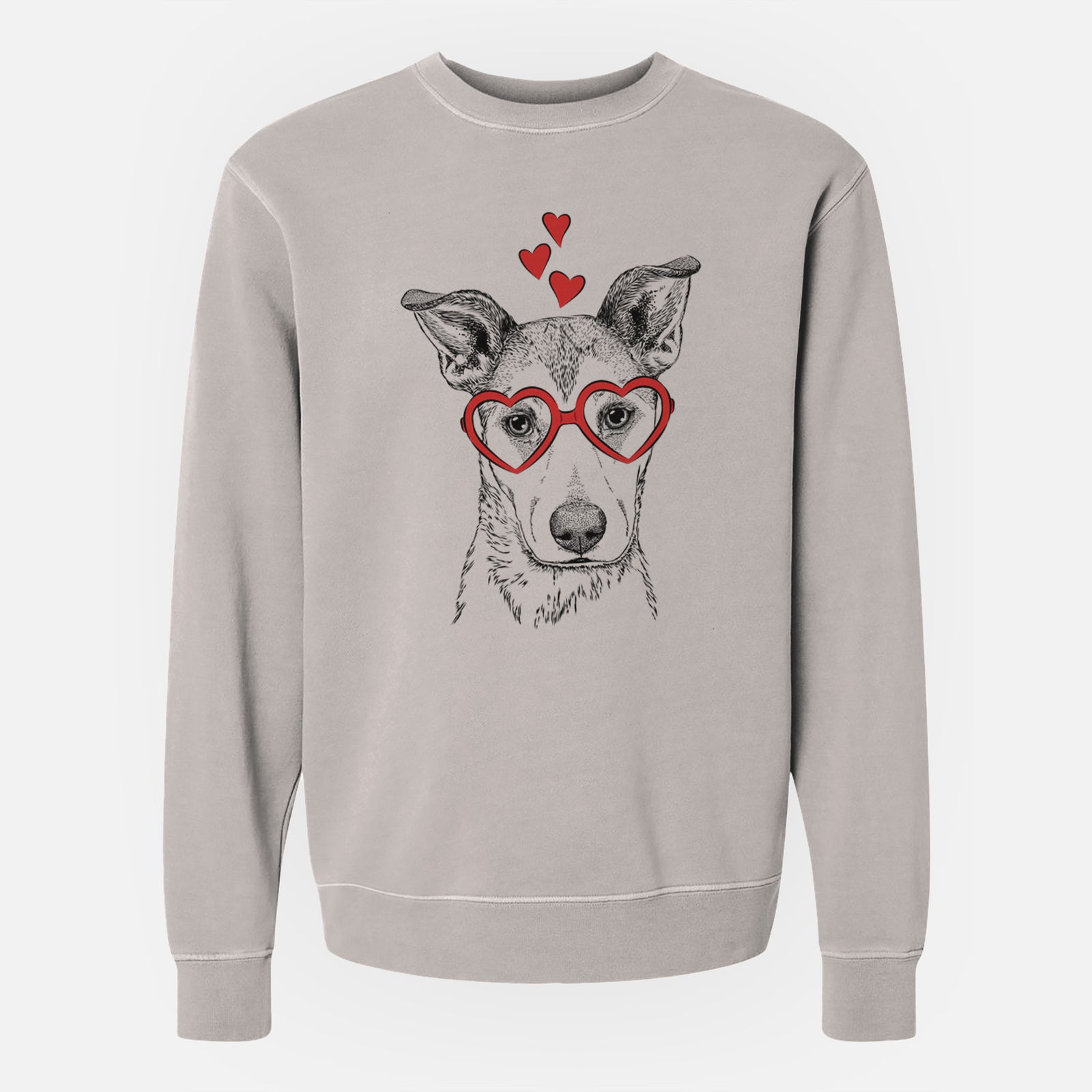 Valentine Coral the Mixed Breed - Unisex Pigment Dyed Crew Sweatshirt