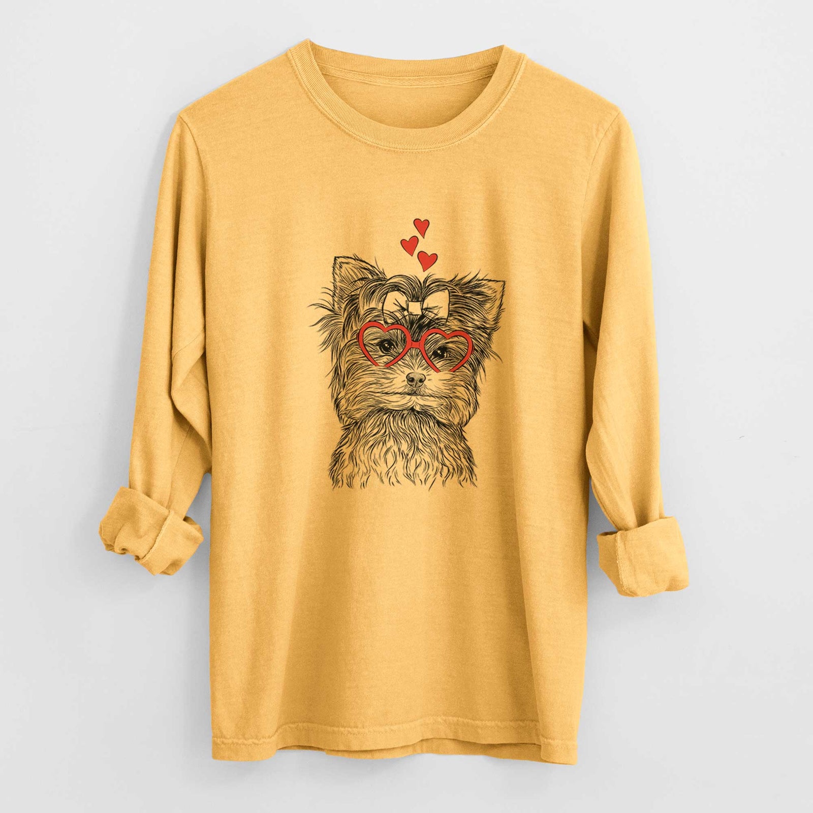 Valentine Cricket the Biewer Terrier - Heavyweight 100% Cotton Long Sleeve