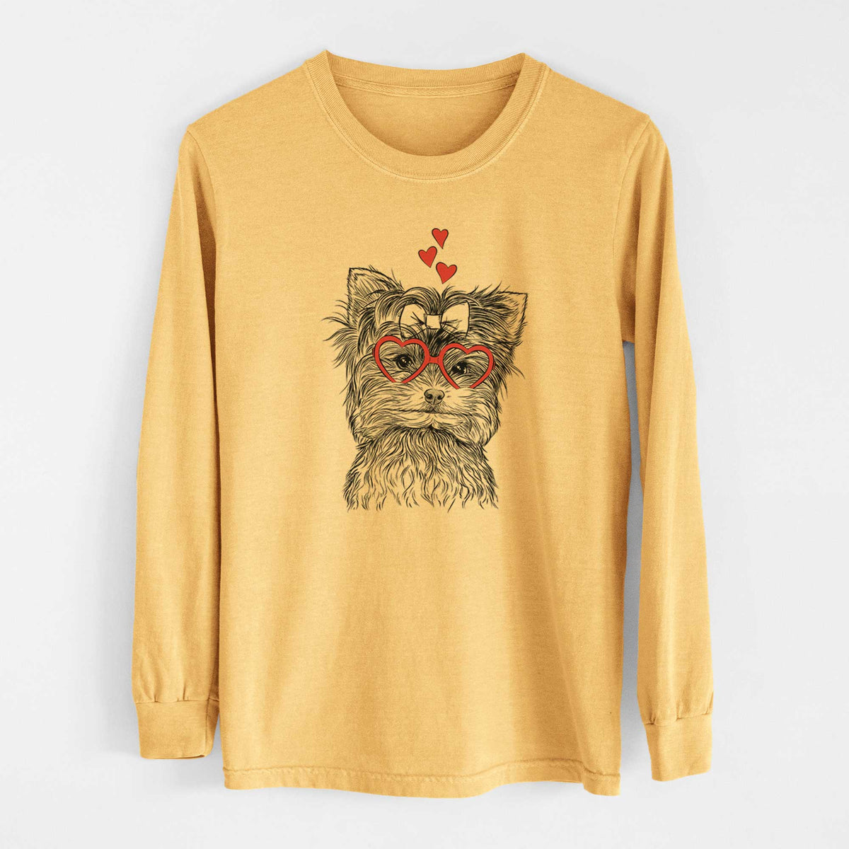 Valentine Cricket the Biewer Terrier - Heavyweight 100% Cotton Long Sleeve