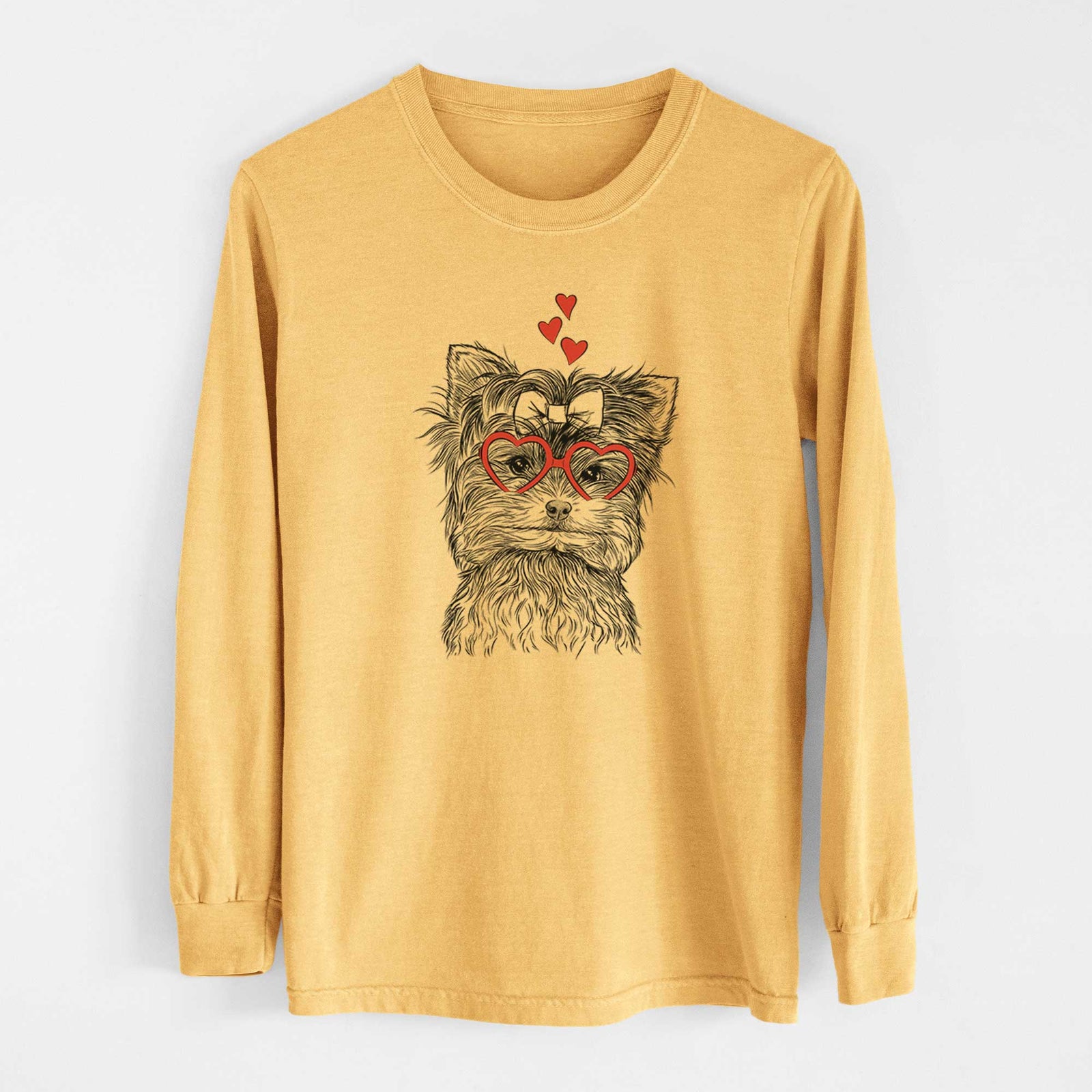 Valentine Cricket the Biewer Terrier - Heavyweight 100% Cotton Long Sleeve