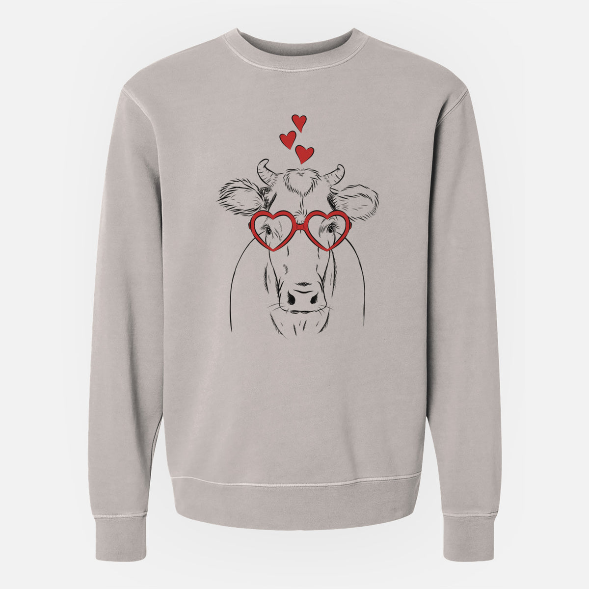 Valentine Cruz the Cow - Unisex Pigment Dyed Crew Sweatshirt