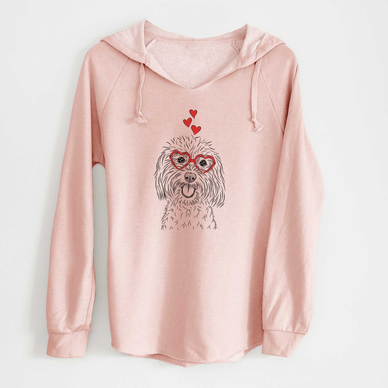 Valentine Cuddles the Coton de Tulear - Cali Wave Hooded Sweatshirt
