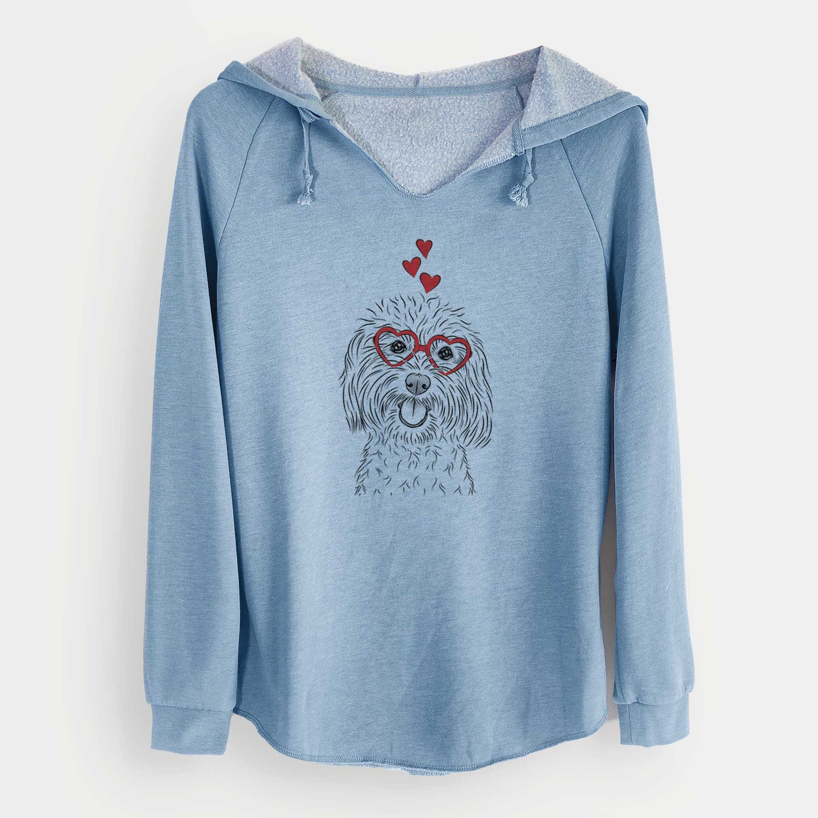 Valentine Cuddles the Coton de Tulear - Cali Wave Hooded Sweatshirt