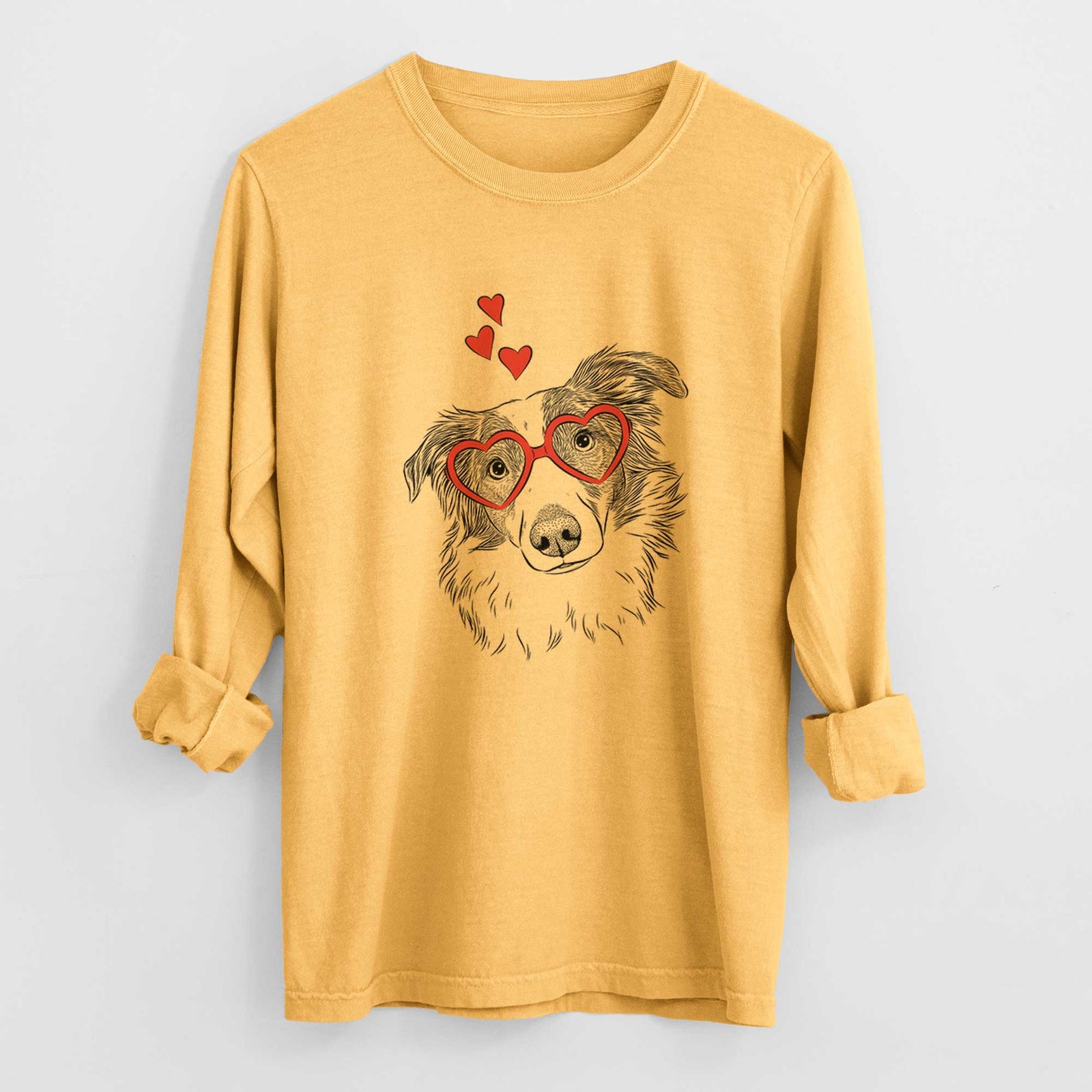 Valentine Cyclone the Australian Shepherd - Heavyweight 100% Cotton Long Sleeve