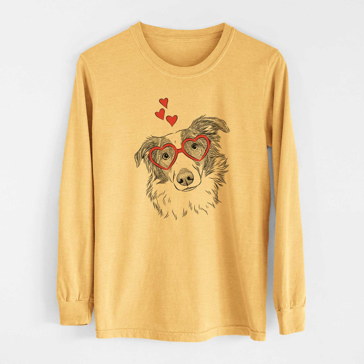 Valentine Cyclone the Australian Shepherd - Heavyweight 100% Cotton Long Sleeve