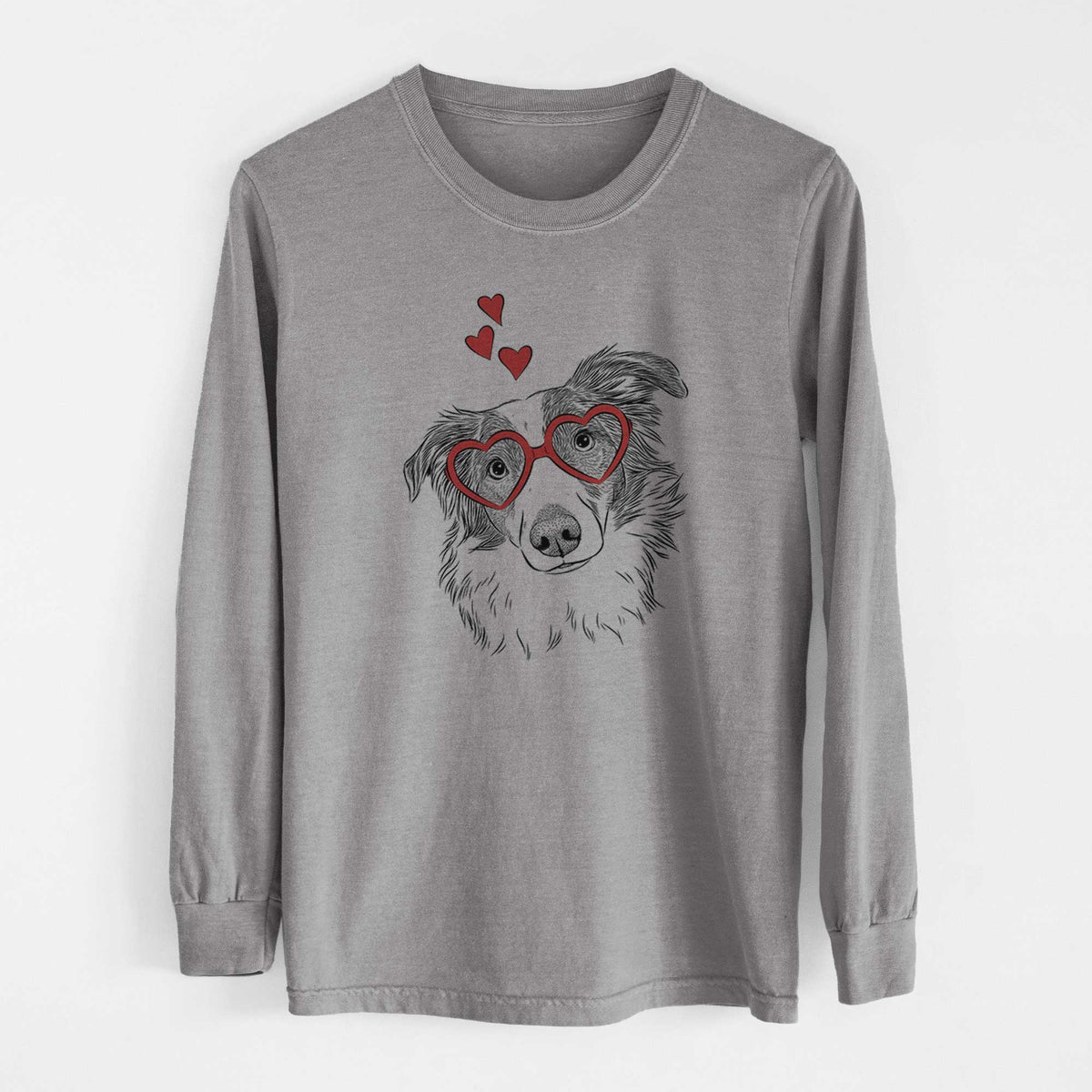 Valentine Cyclone the Australian Shepherd - Heavyweight 100% Cotton Long Sleeve