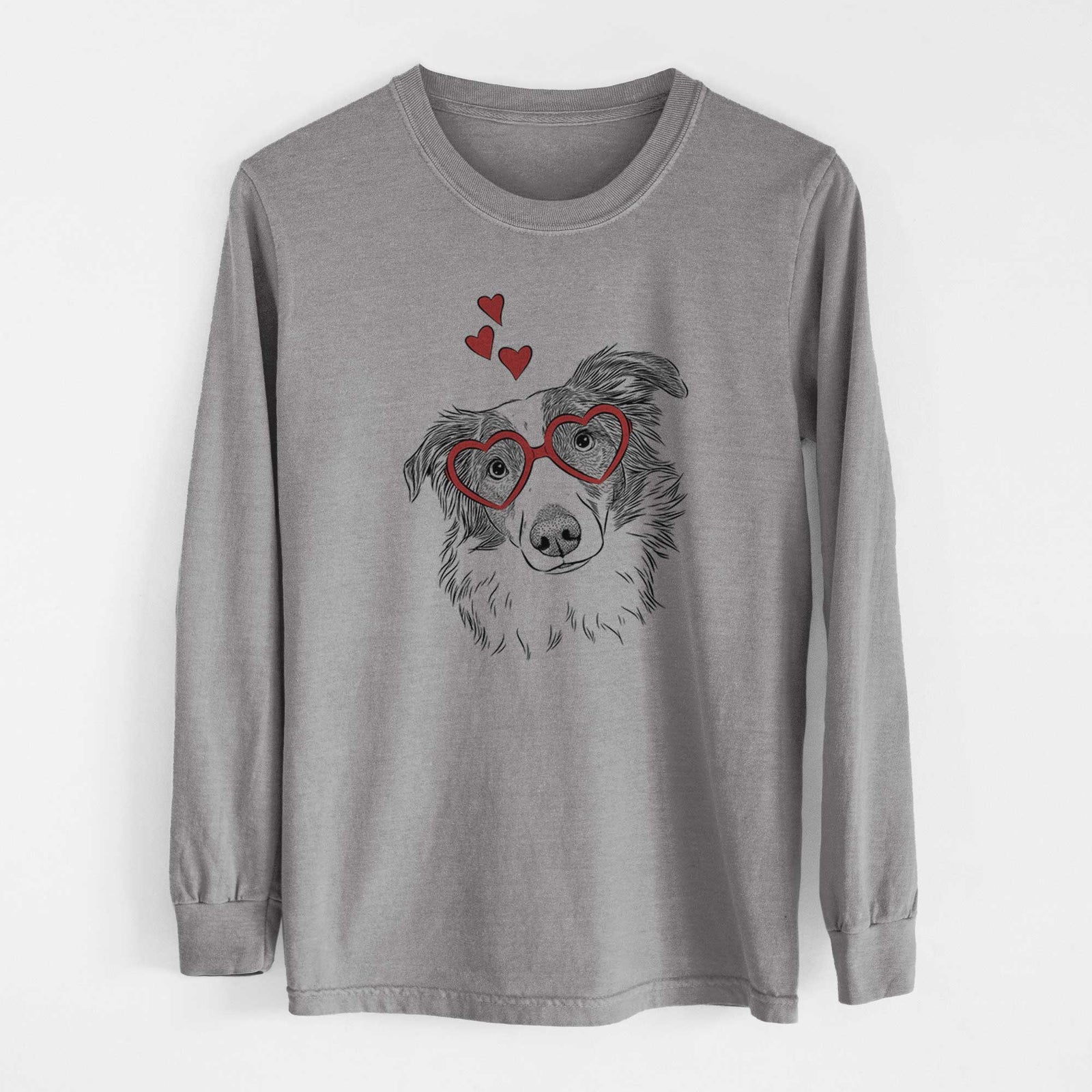 Valentine Cyclone the Australian Shepherd - Heavyweight 100% Cotton Long Sleeve