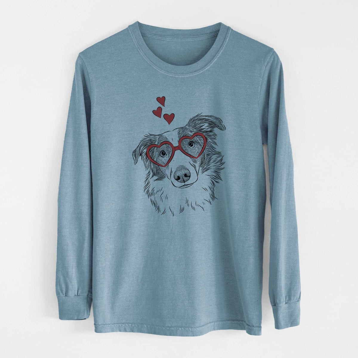 Valentine Cyclone the Australian Shepherd - Heavyweight 100% Cotton Long Sleeve