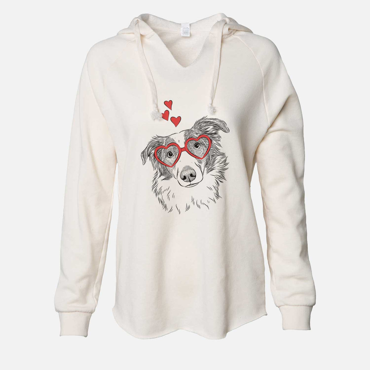 Valentine Cyclone the Australian Shepherd - Cali Wave Hooded Sweatshirt