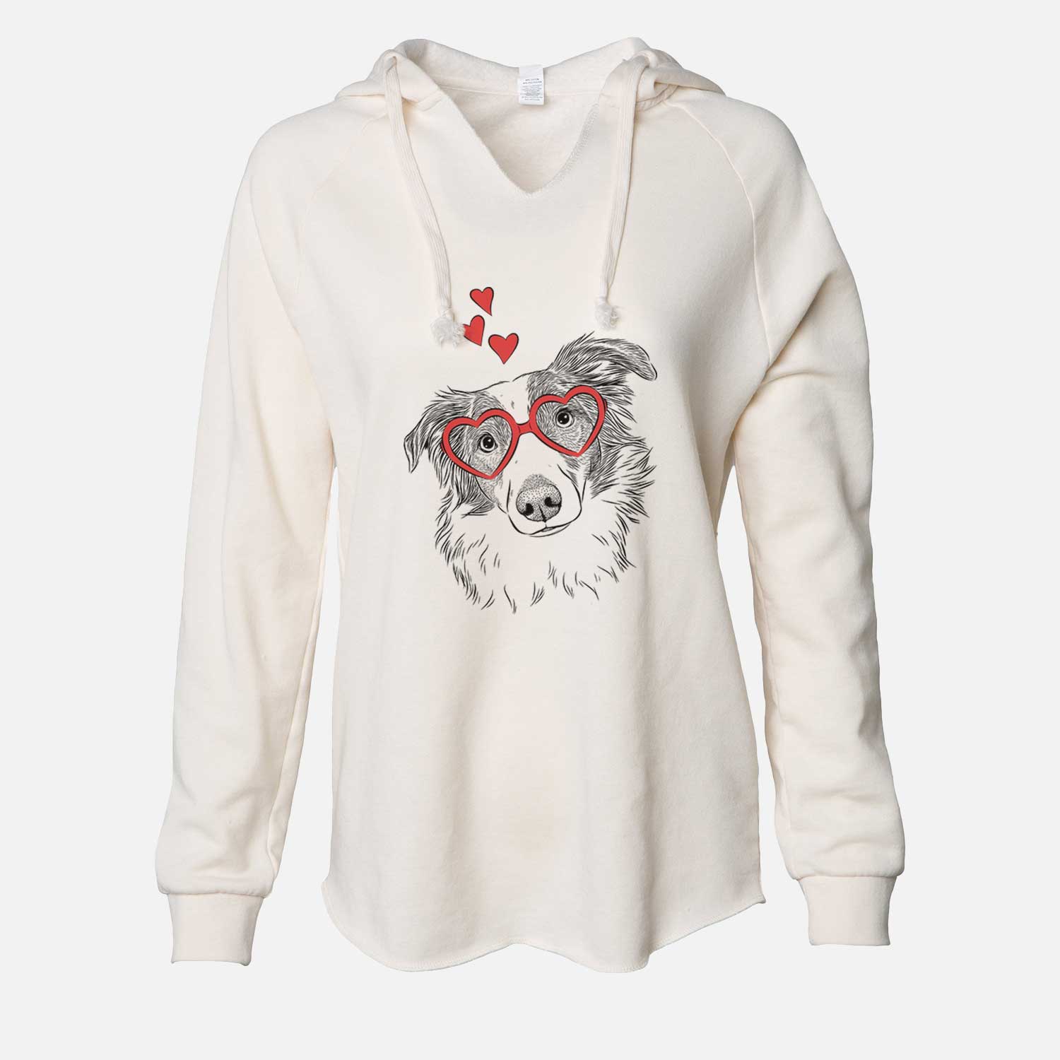 Valentine Cyclone the Australian Shepherd - Cali Wave Hooded Sweatshirt