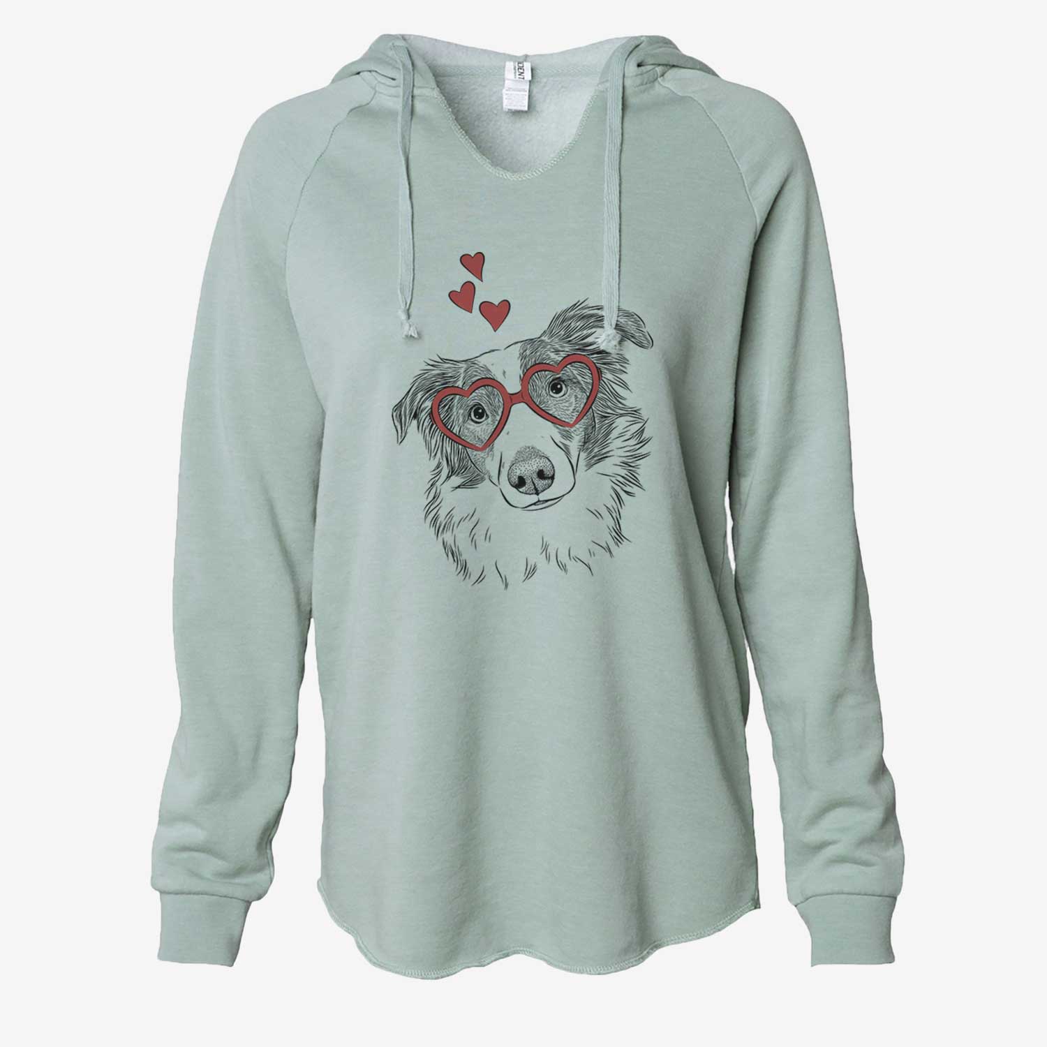 Valentine Cyclone the Australian Shepherd - Cali Wave Hooded Sweatshirt