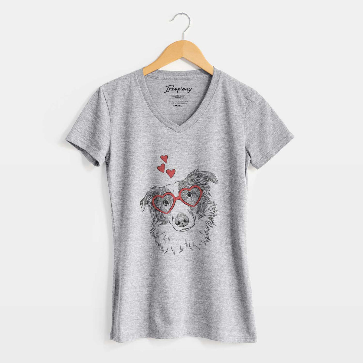 Valentine Cyclone the Australian Shepherd - Women's V-neck Shirt