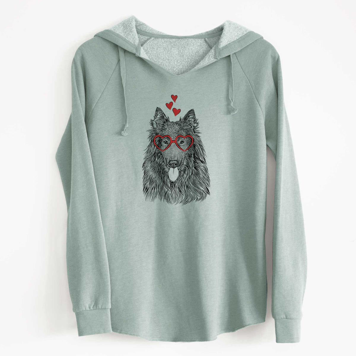 Valentine Daan the Belgian Shepherd - Cali Wave Hooded Sweatshirt